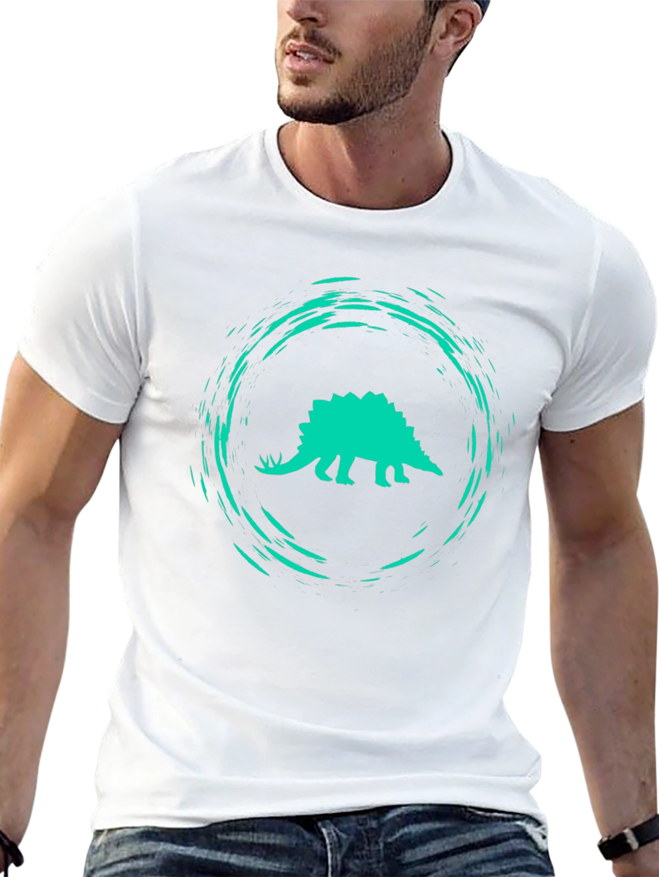 Dino Splash Graphic Tee - Black