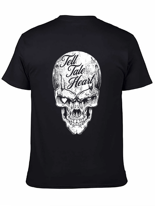 Tell Tale Heart Skull Graphic T-Shirt - Mens Black Tee