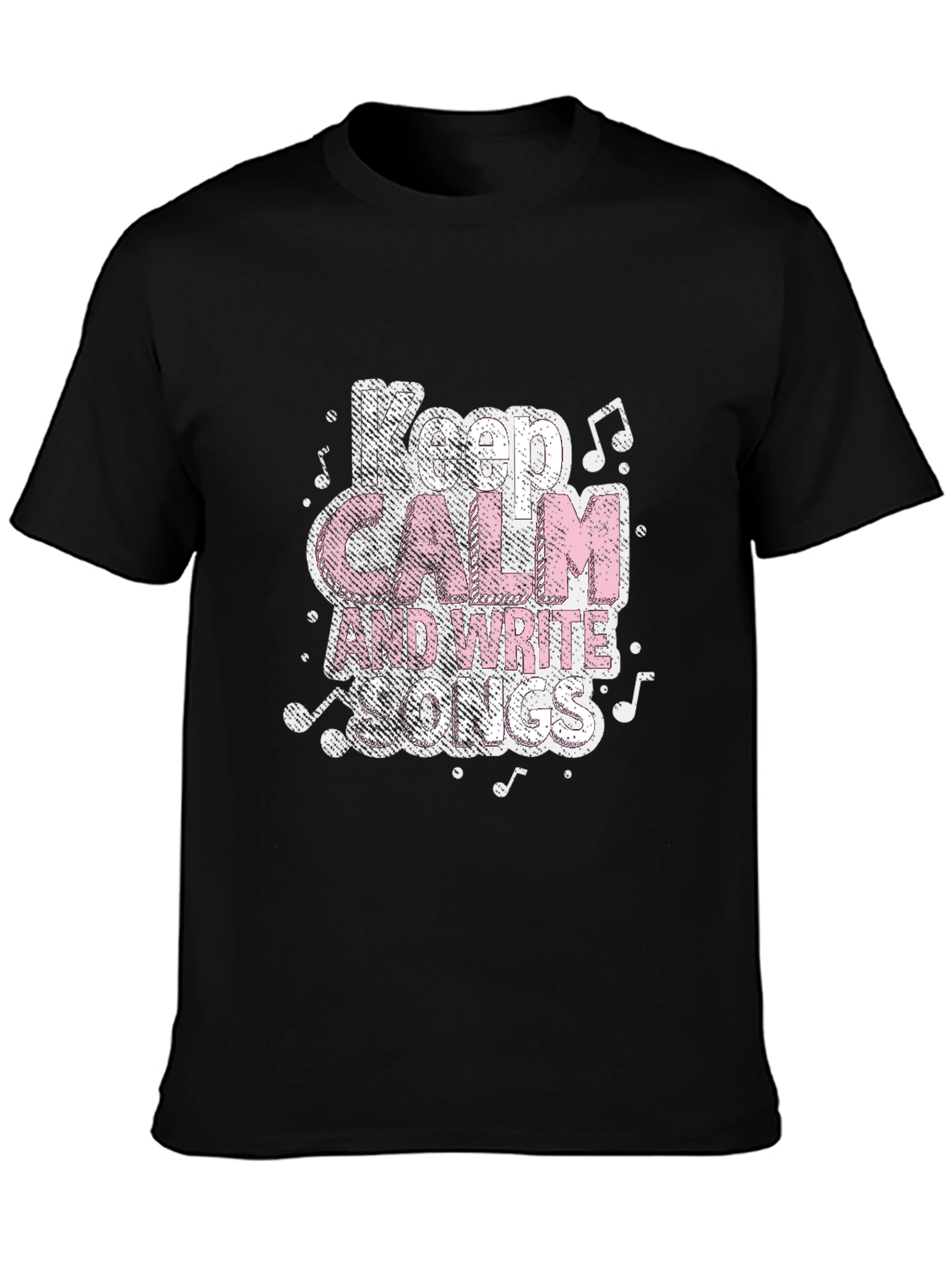 Keep Calm and Write Songs Black T-Shirt