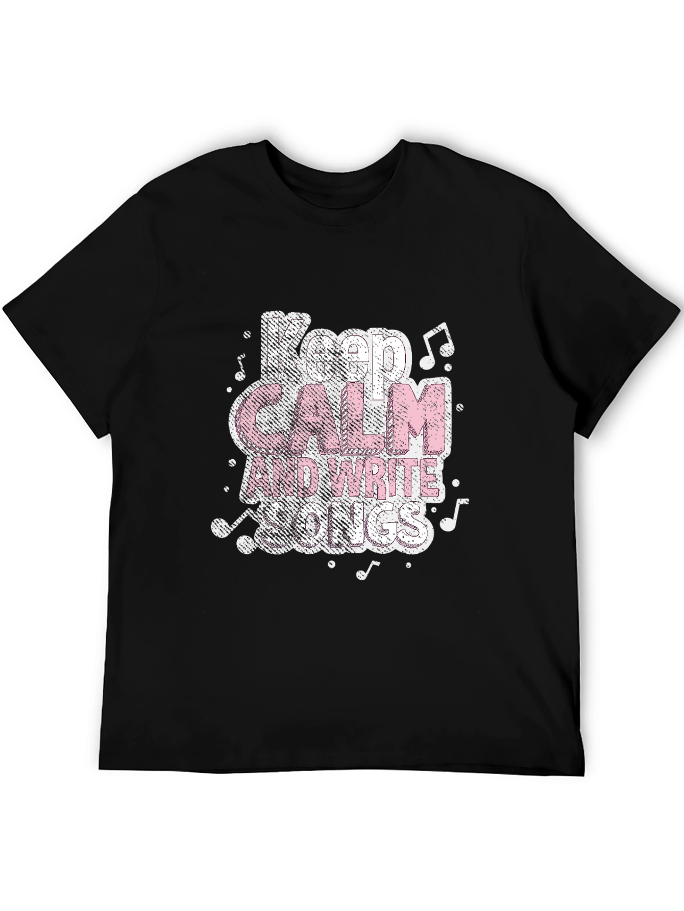 Keep Calm and Write Songs Black T-Shirt