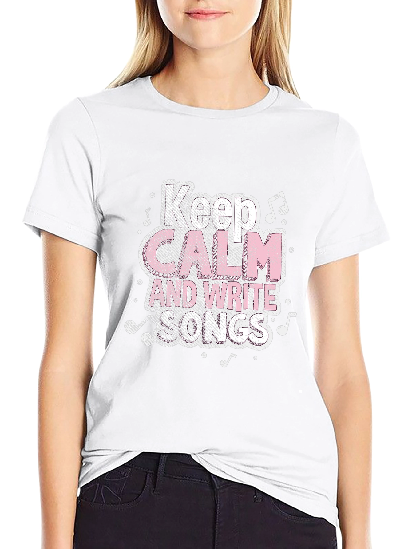 Keep Calm and Write Songs Black T-Shirt