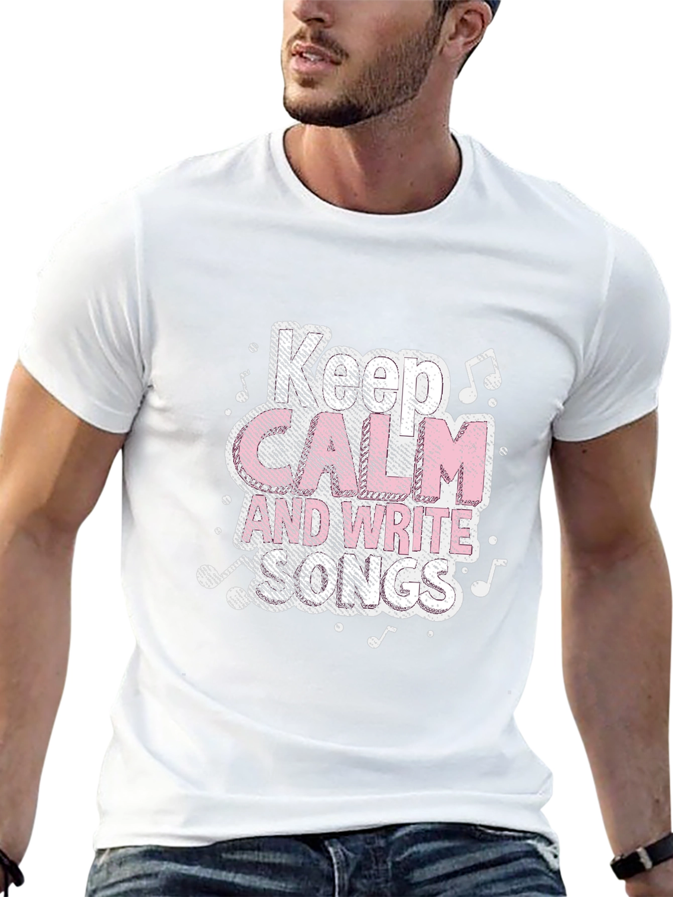 Keep Calm and Write Songs Black T-Shirt