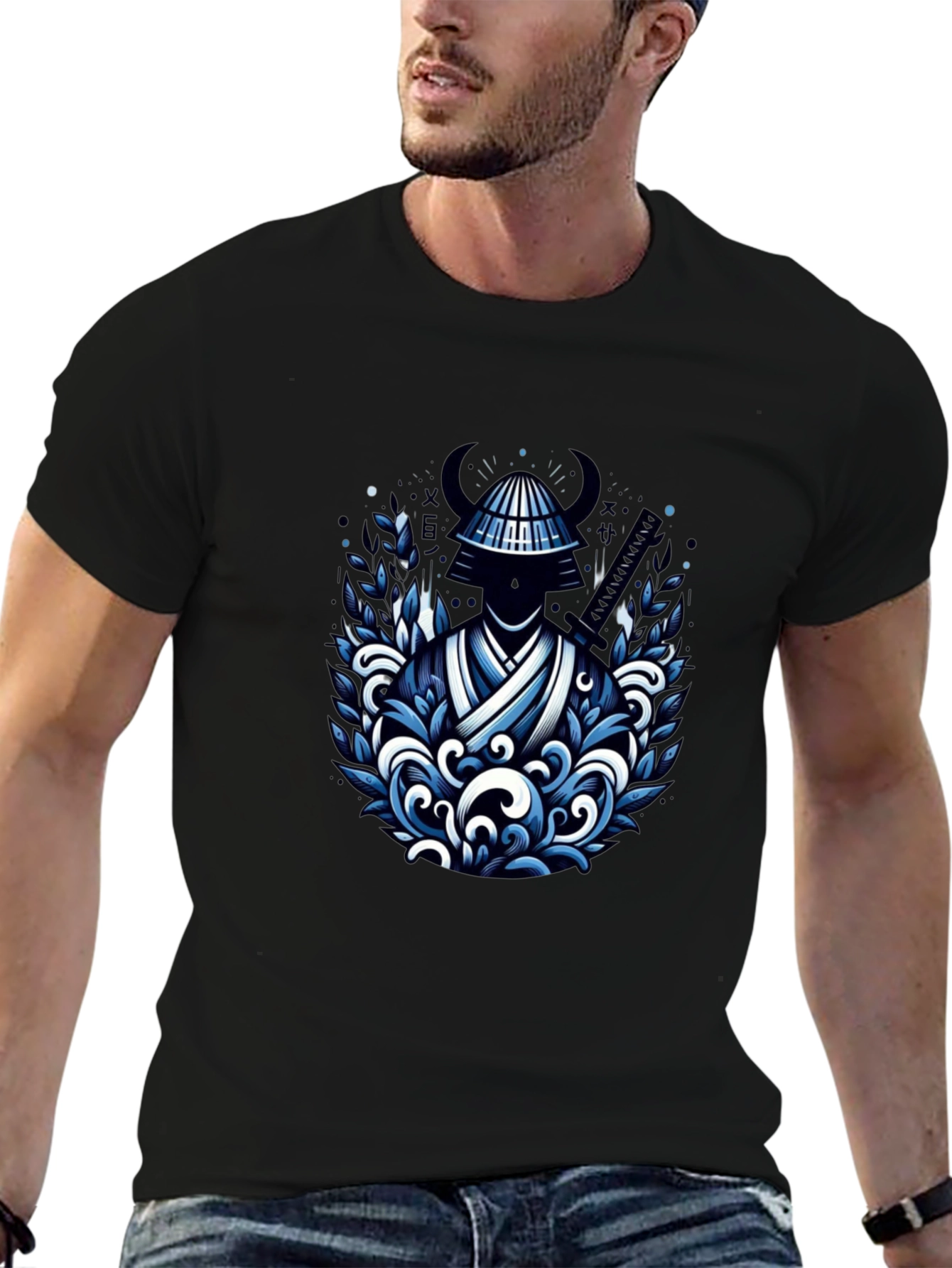 Samurai Warrior Graphic Tee - Cool Design