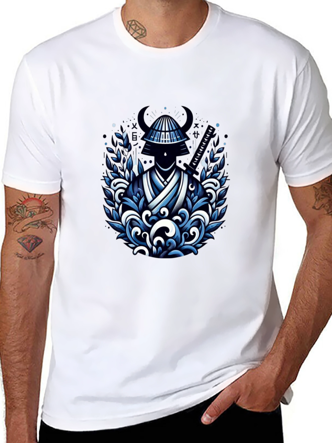 Samurai Warrior Graphic Tee - Cool Design