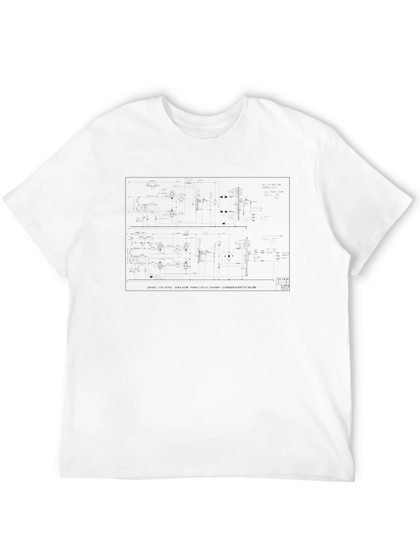 Schematic Diagram Graphic T-Shirt - Technical Print Tee
