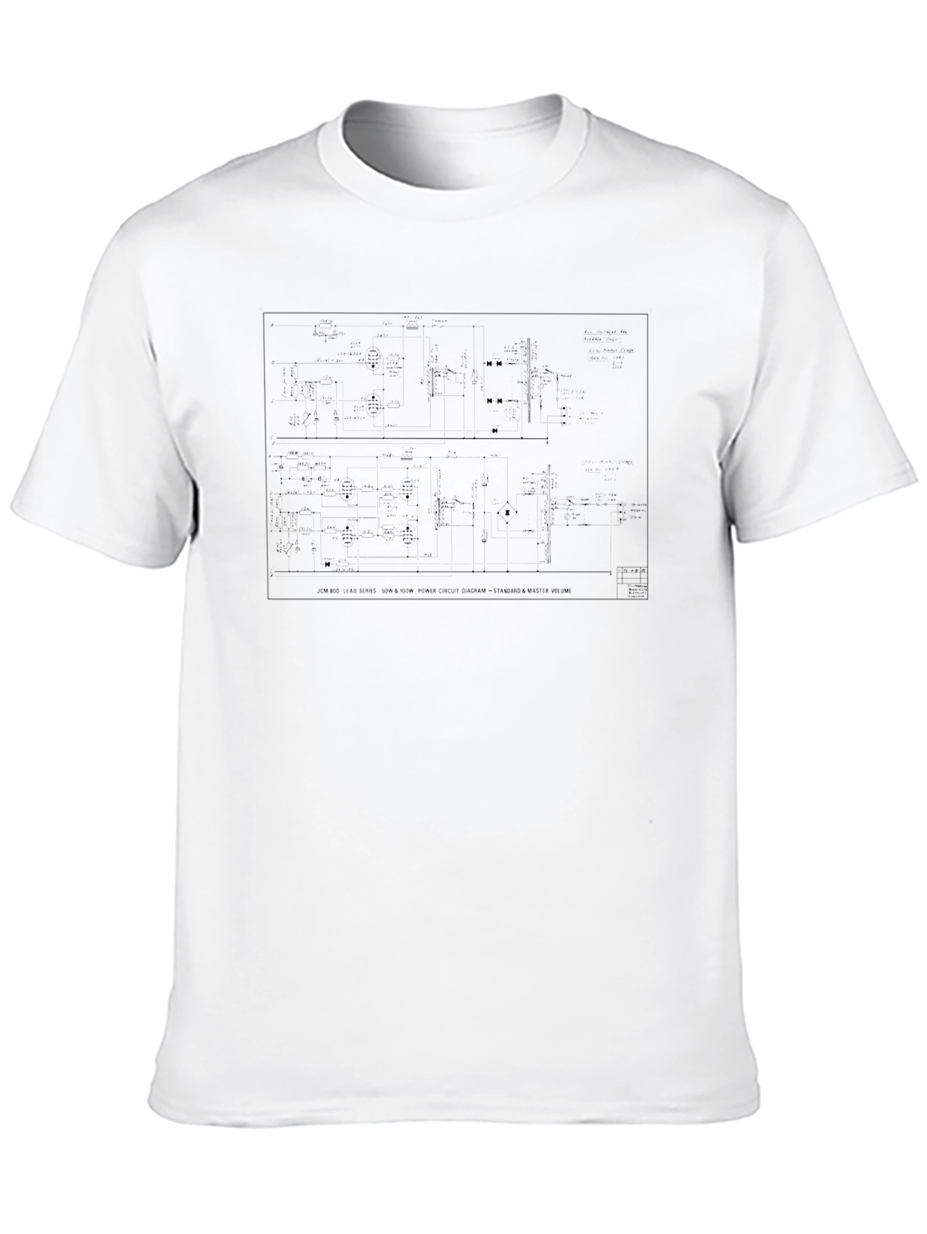 Schematic Diagram Graphic T-Shirt - Technical Print Tee