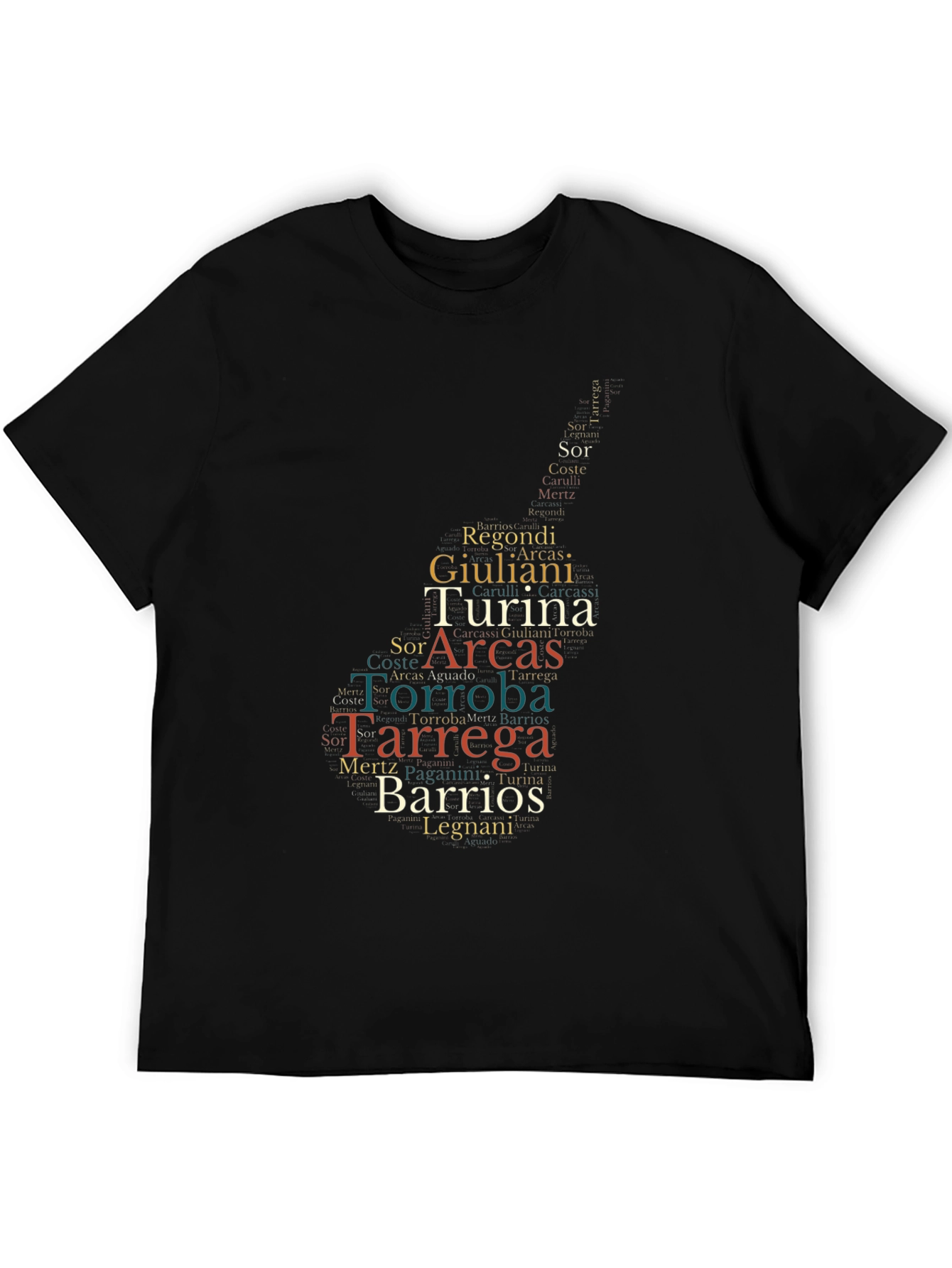 Guitarist Word Cloud T-Shirt
