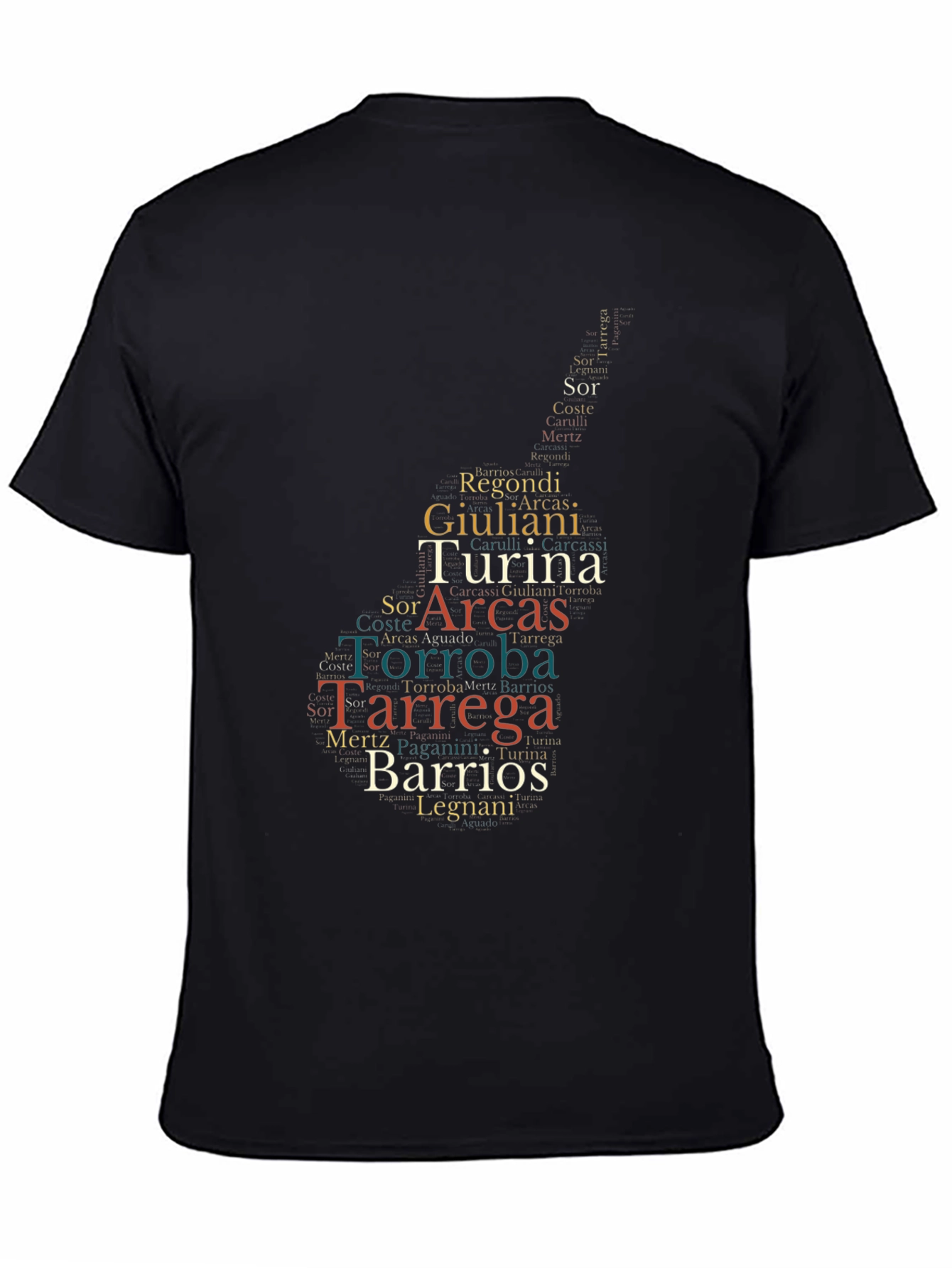 Guitarist Word Cloud T-Shirt