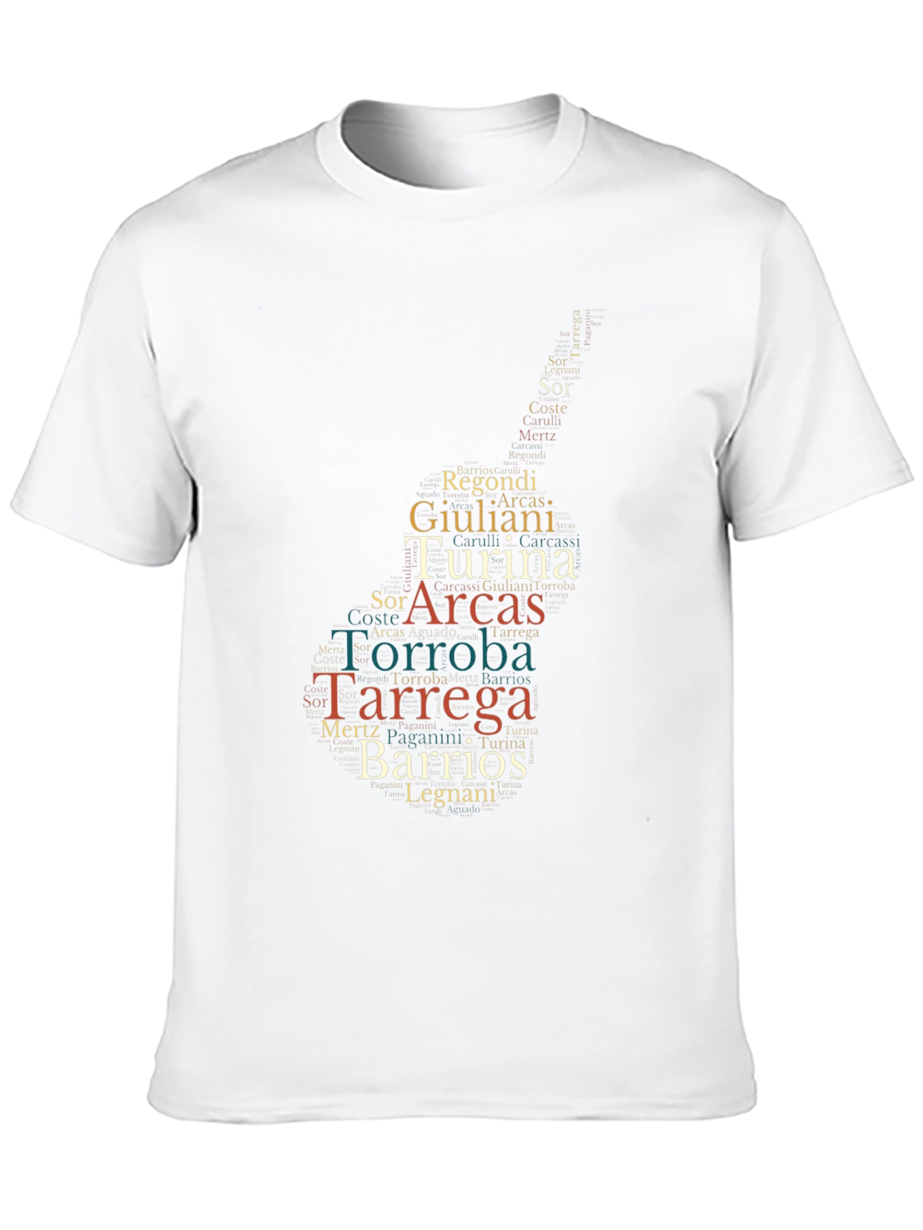 Guitarist Word Cloud T-Shirt