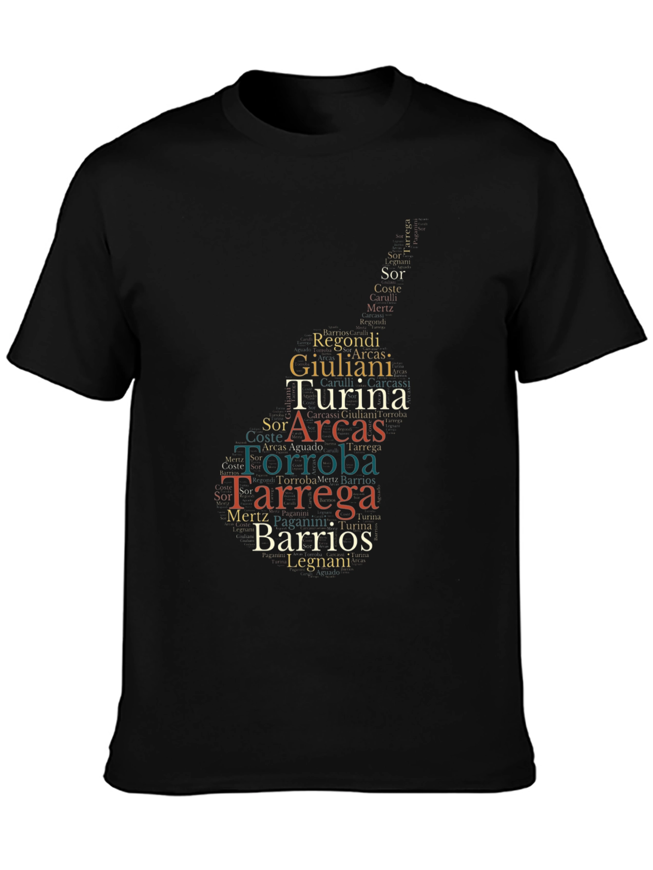 Guitarist Word Cloud T-Shirt