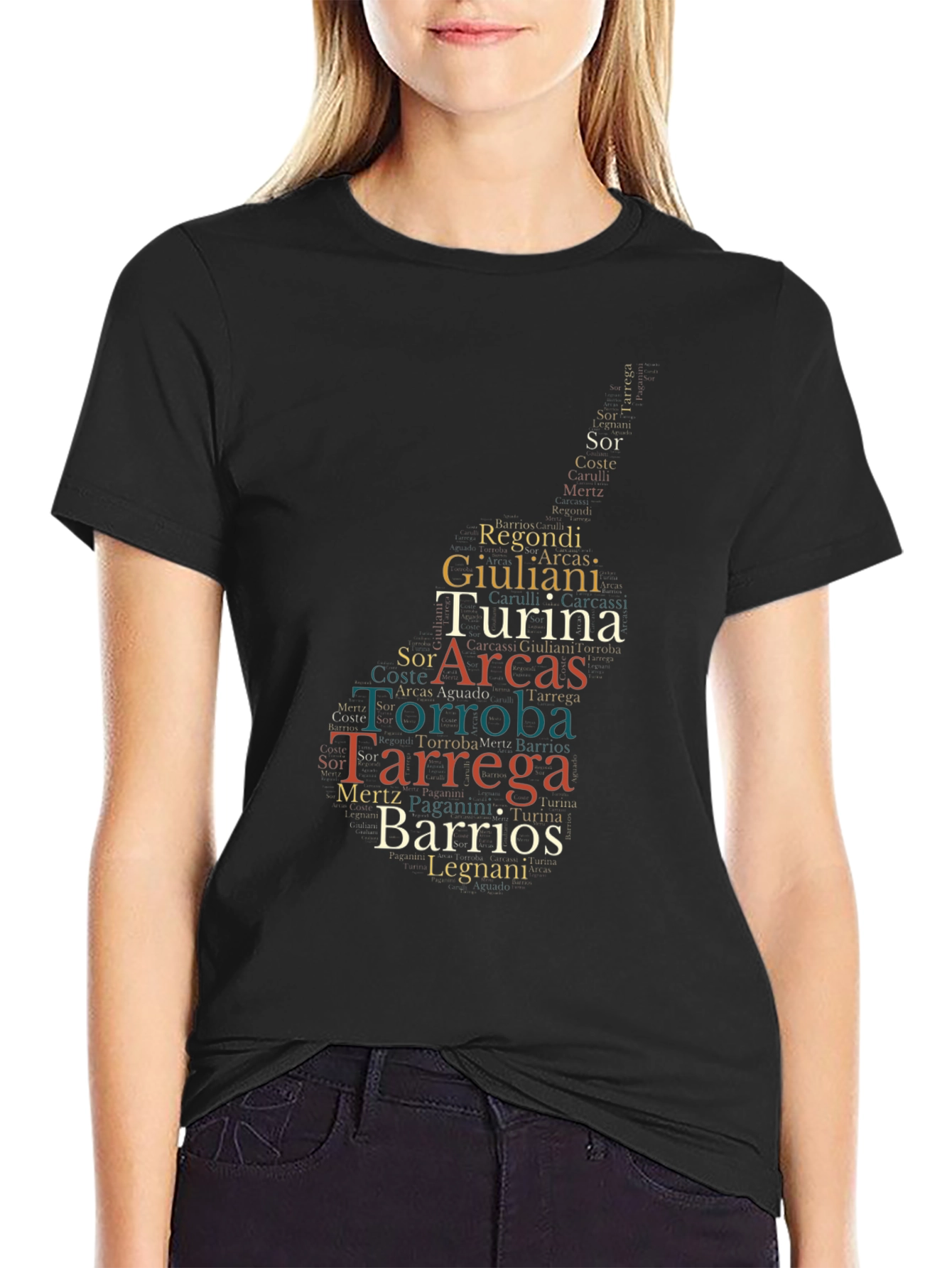 Guitarist Word Cloud T-Shirt