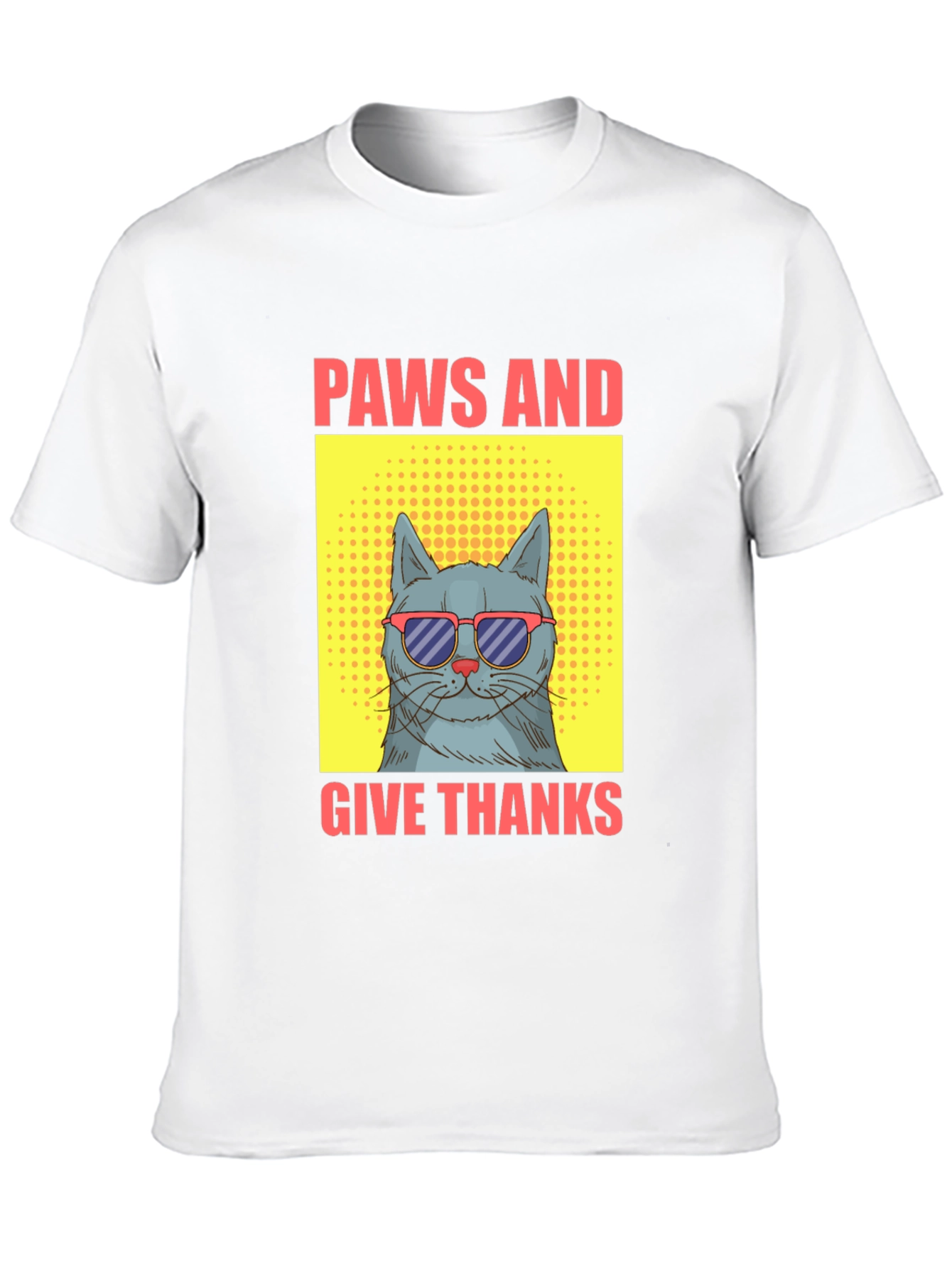 Paws and Give Thanks Cat T-Shirt