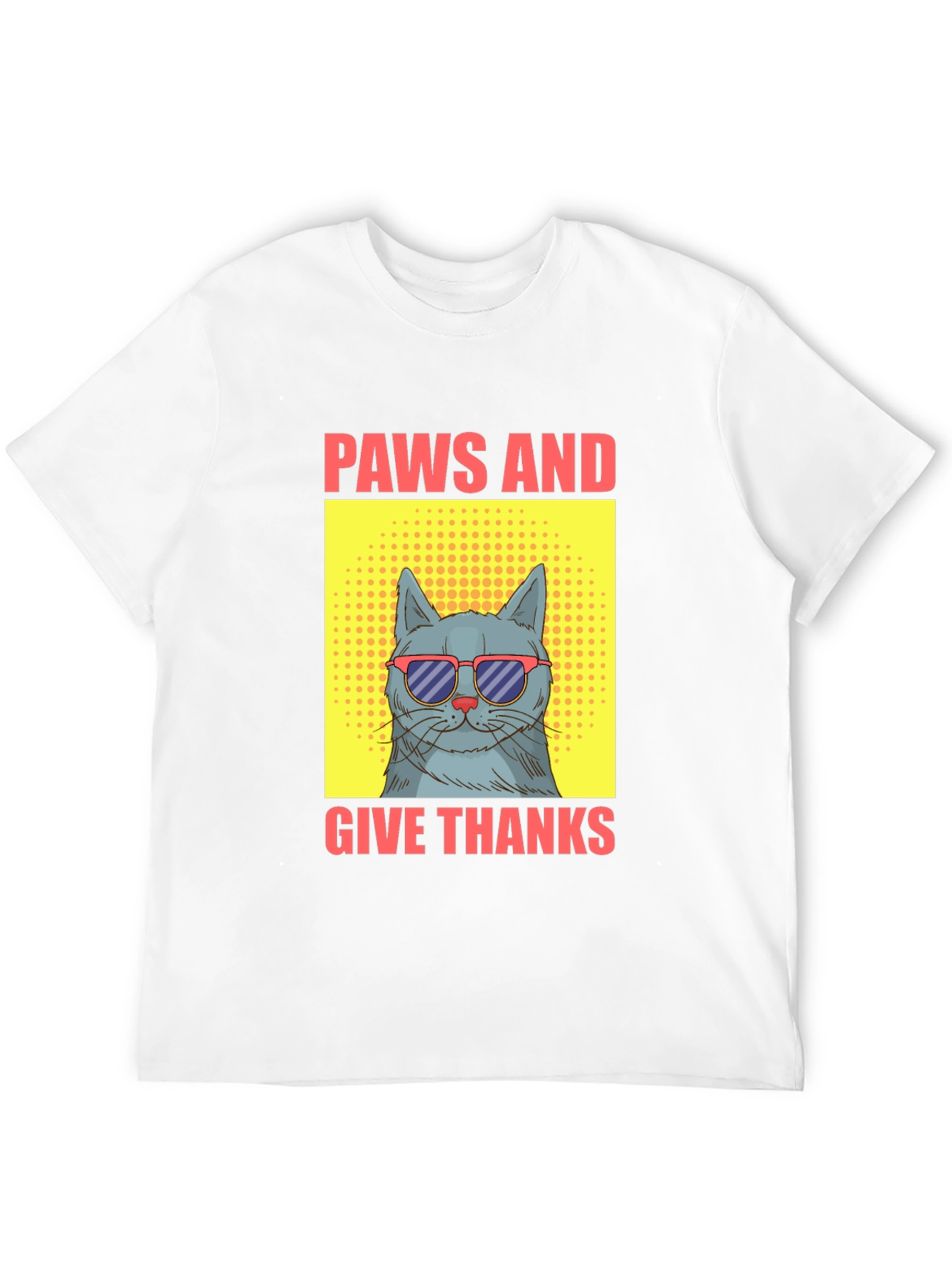 Paws and Give Thanks Cat T-Shirt