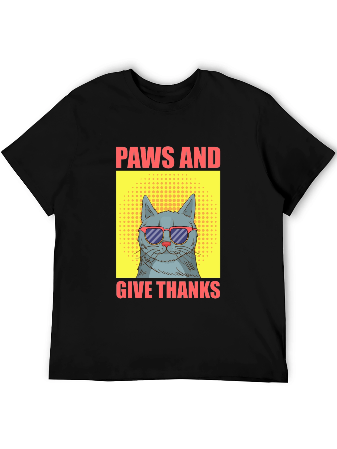 Paws and Give Thanks Cat T-Shirt