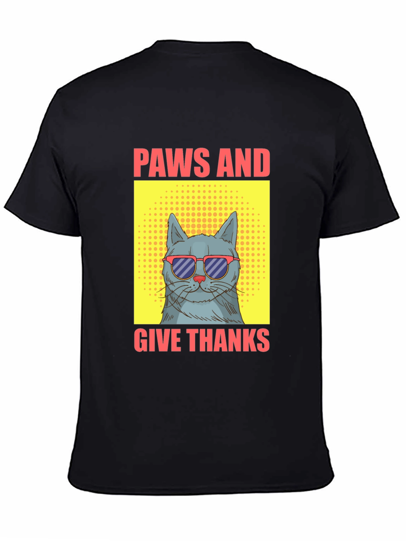 Paws and Give Thanks Cat T-Shirt