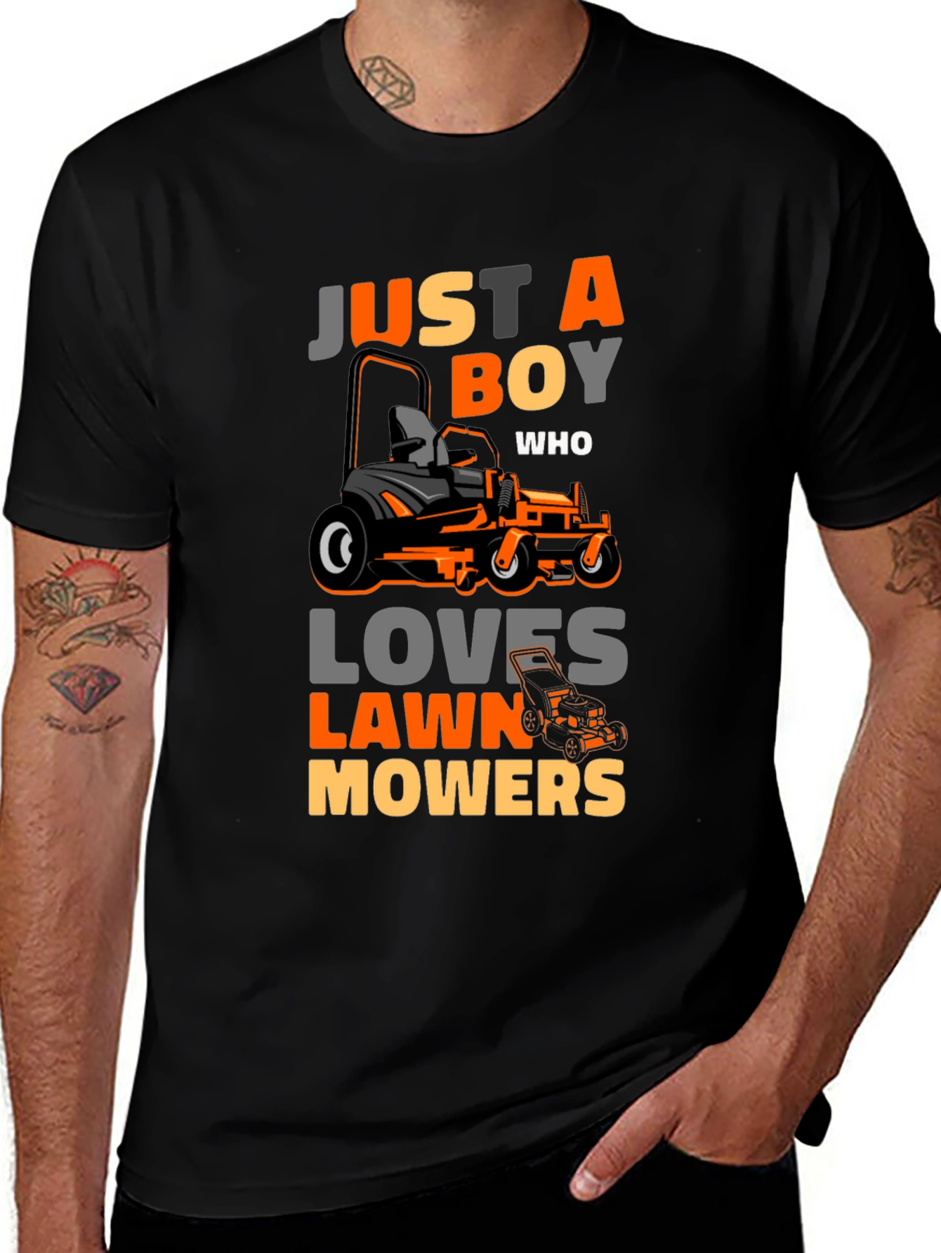 Just A Boy Who Loves Lawn Mowers T-Shirt