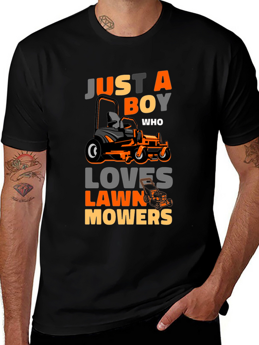 Just A Boy Who Loves Lawn Mowers T-Shirt