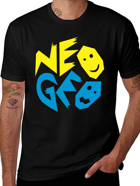 Retro NEO GEO T-Shirt - Black Cotton Gaming Tee