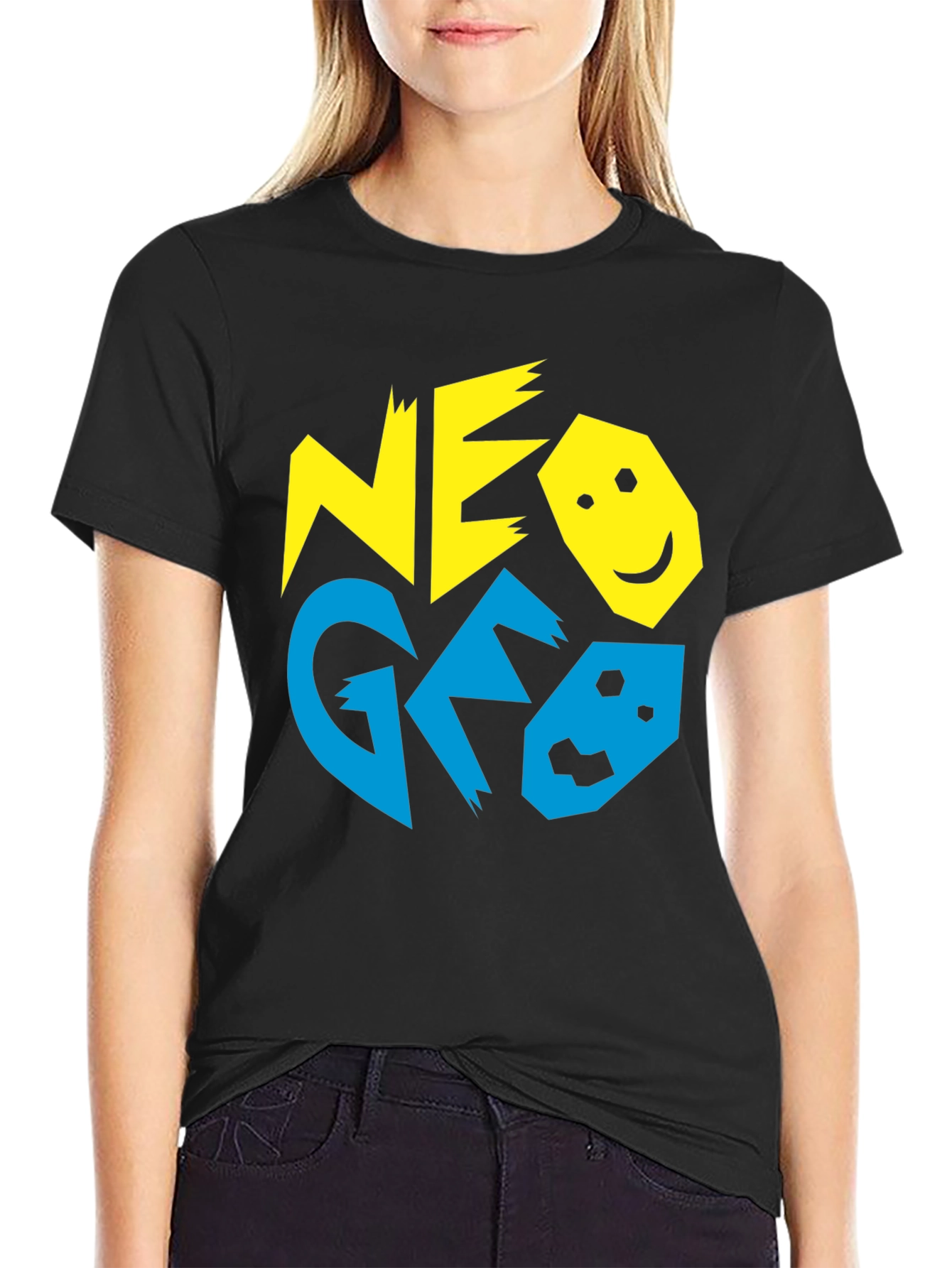 Retro NEO GEO T-Shirt - Black Cotton Gaming Tee