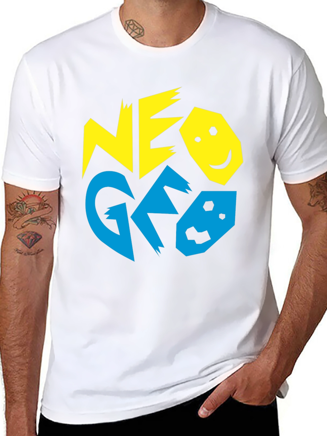 Retro NEO GEO T-Shirt - Black Cotton Gaming Tee