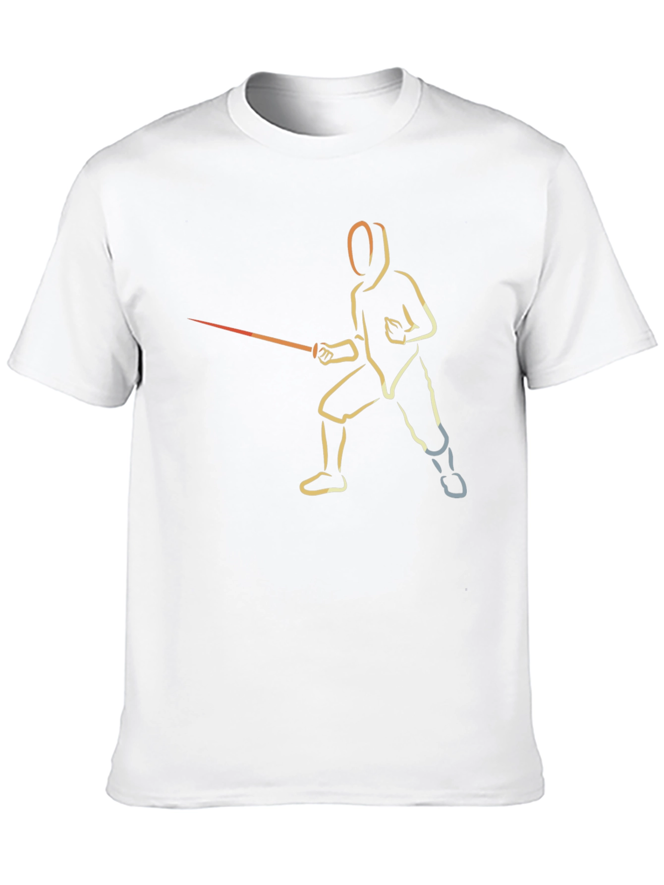 Fencing Silhouette T-Shirt - Black Graphic Tee
