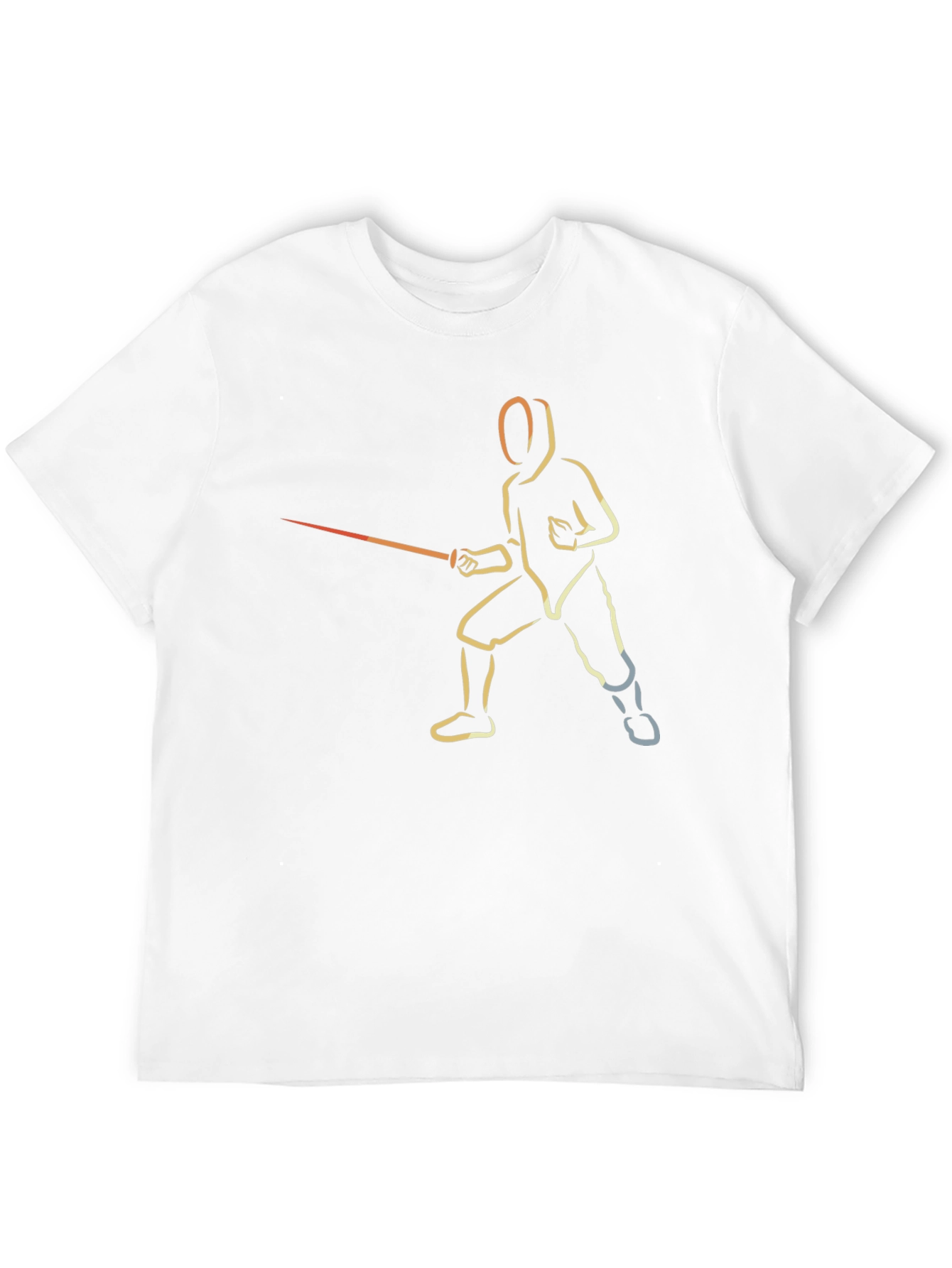 Fencing Silhouette T-Shirt - Black Graphic Tee