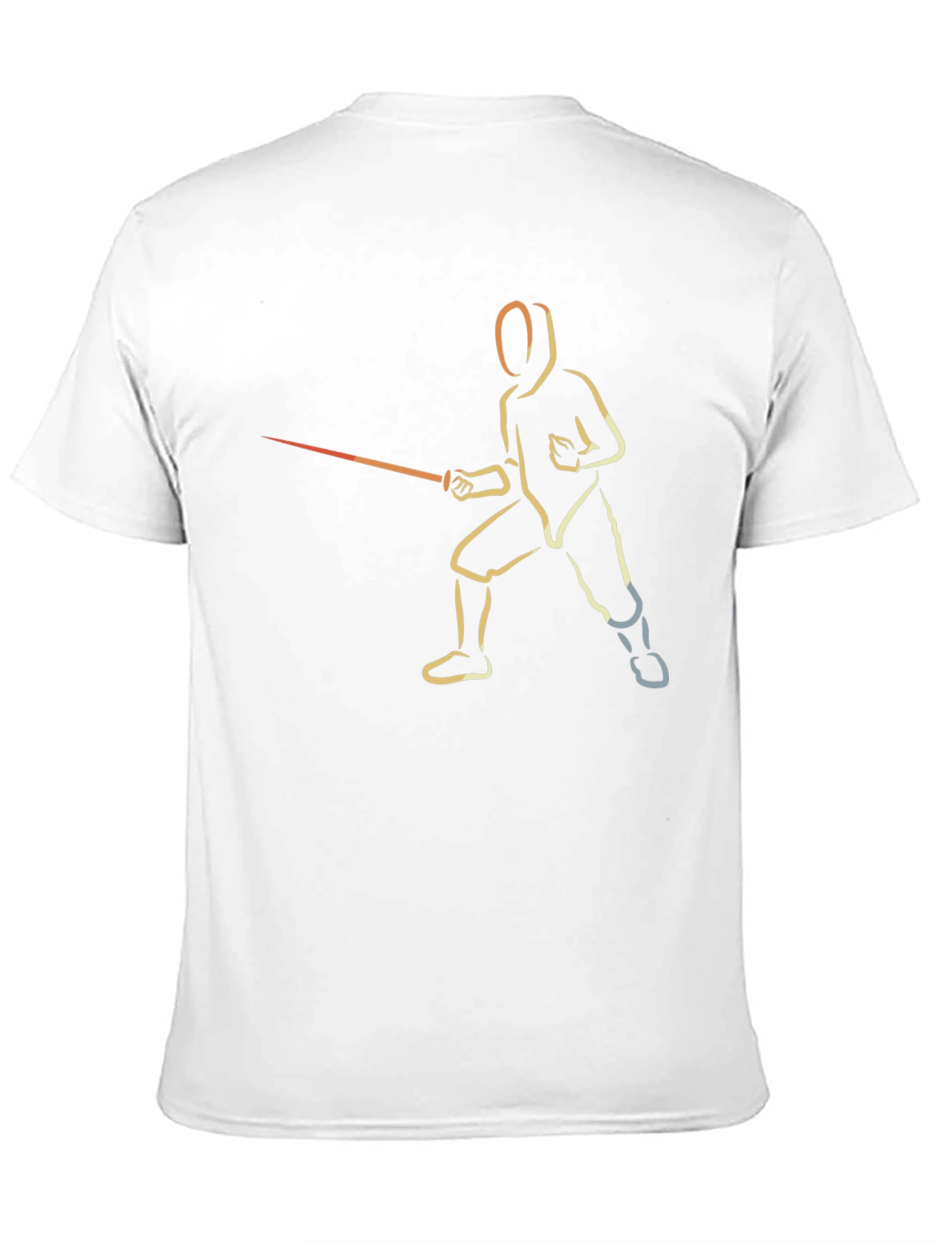Fencing Silhouette T-Shirt - Black Graphic Tee