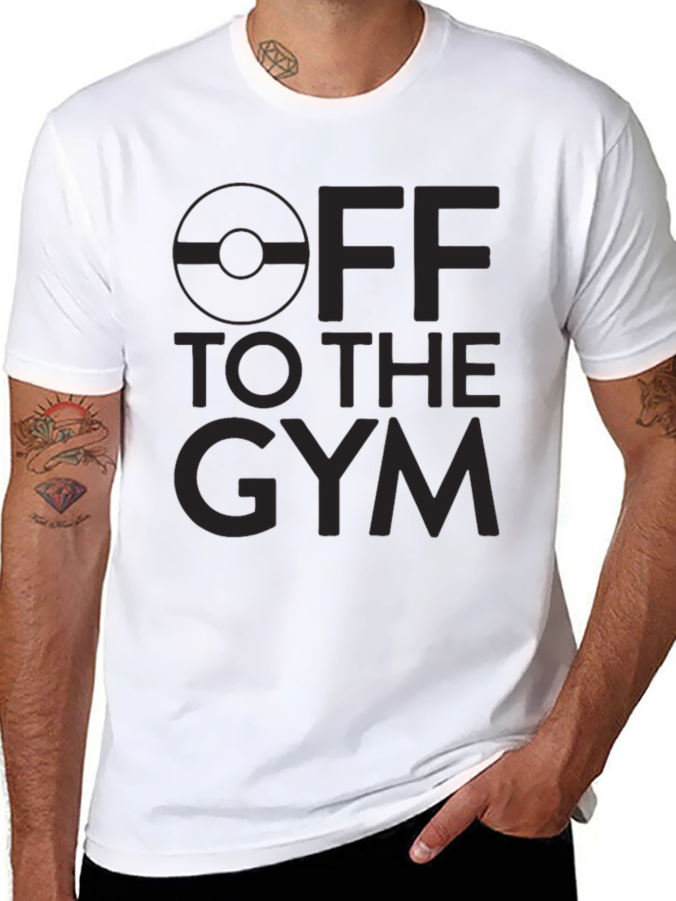 Off to the Gym Graphic T-Shirt - Black
