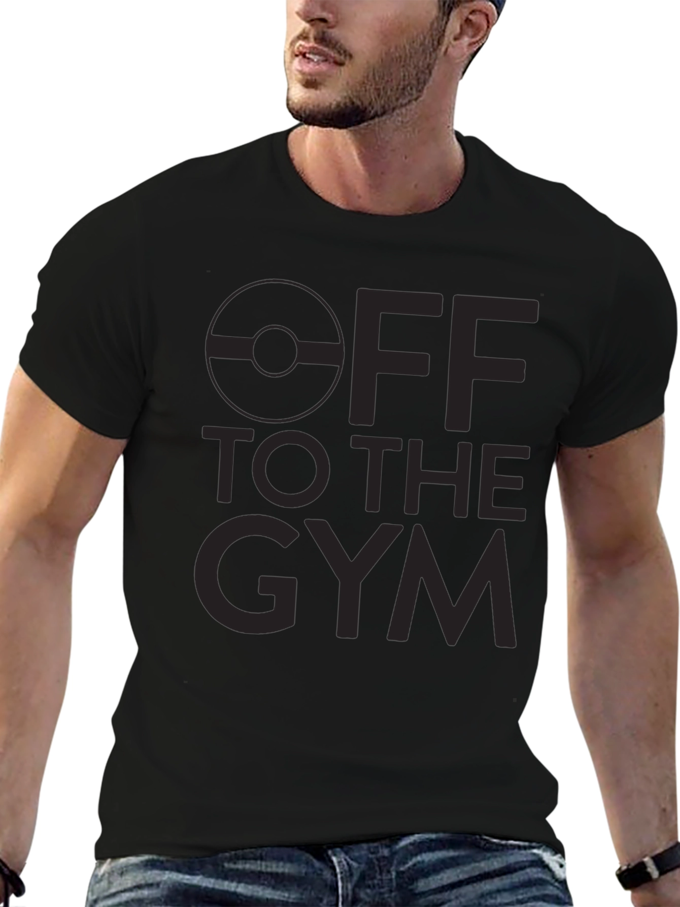 Off to the Gym Graphic T-Shirt - Black