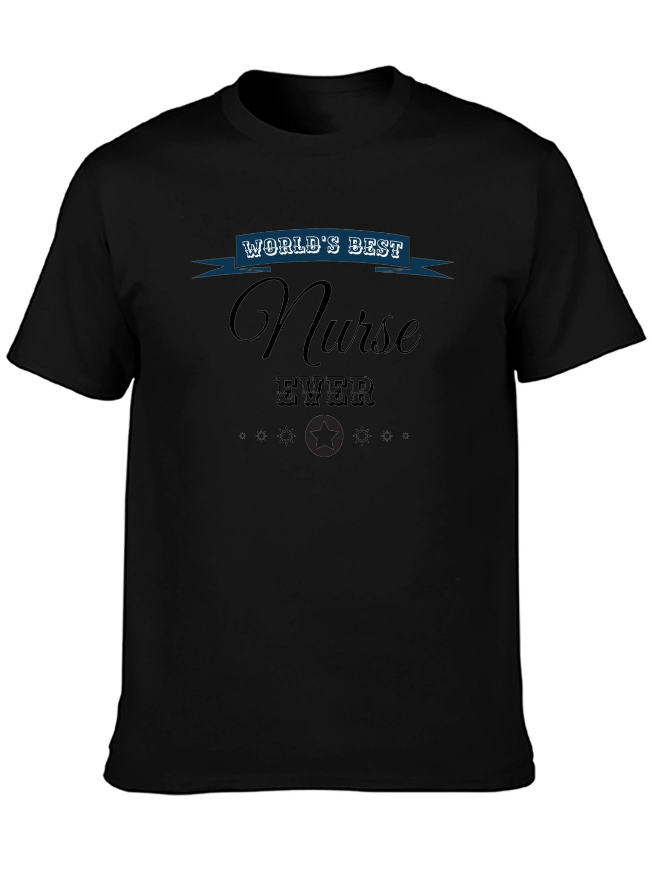 Worlds Best Nurse Ever Graphic Tee - Black