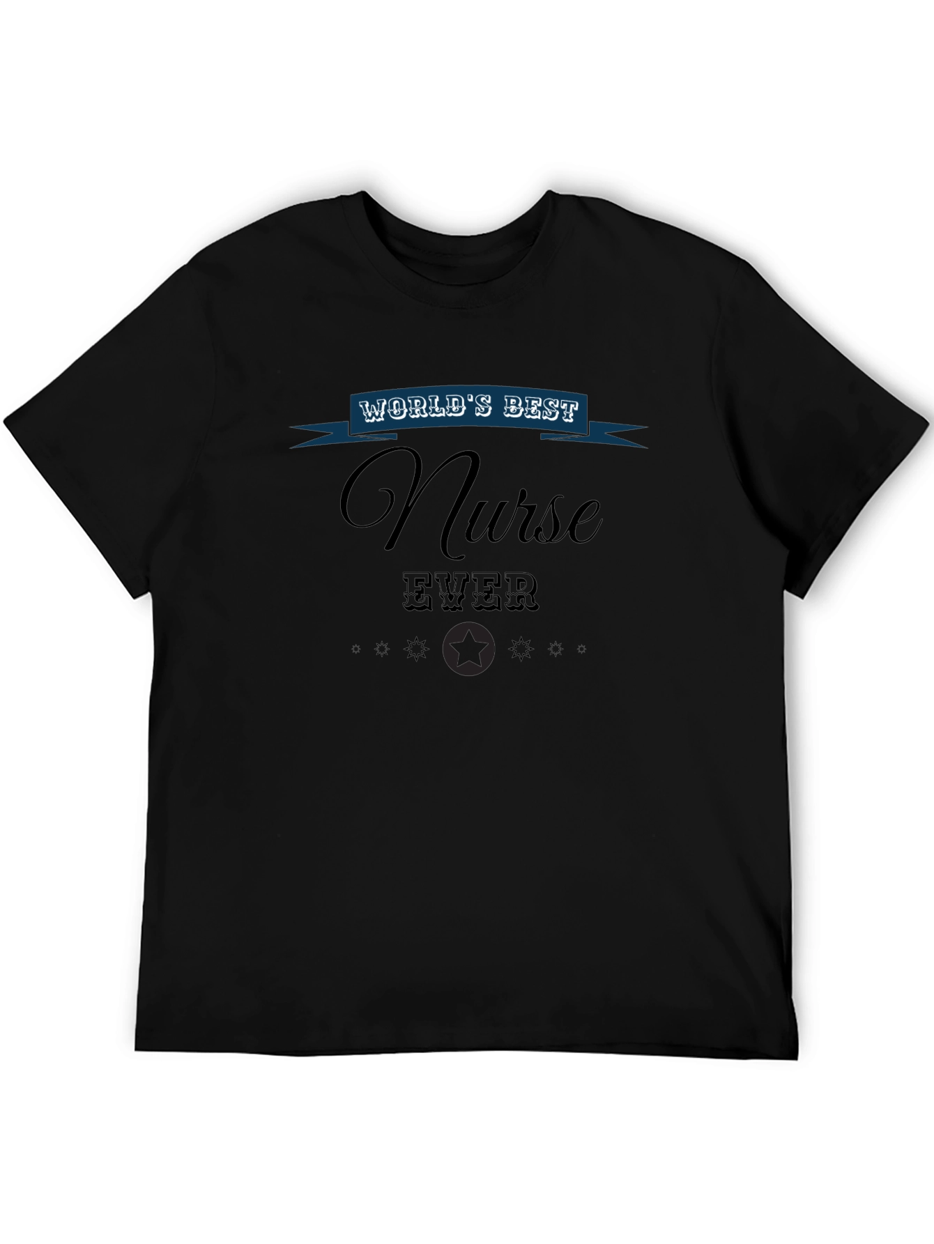 Worlds Best Nurse Ever Graphic Tee - Black