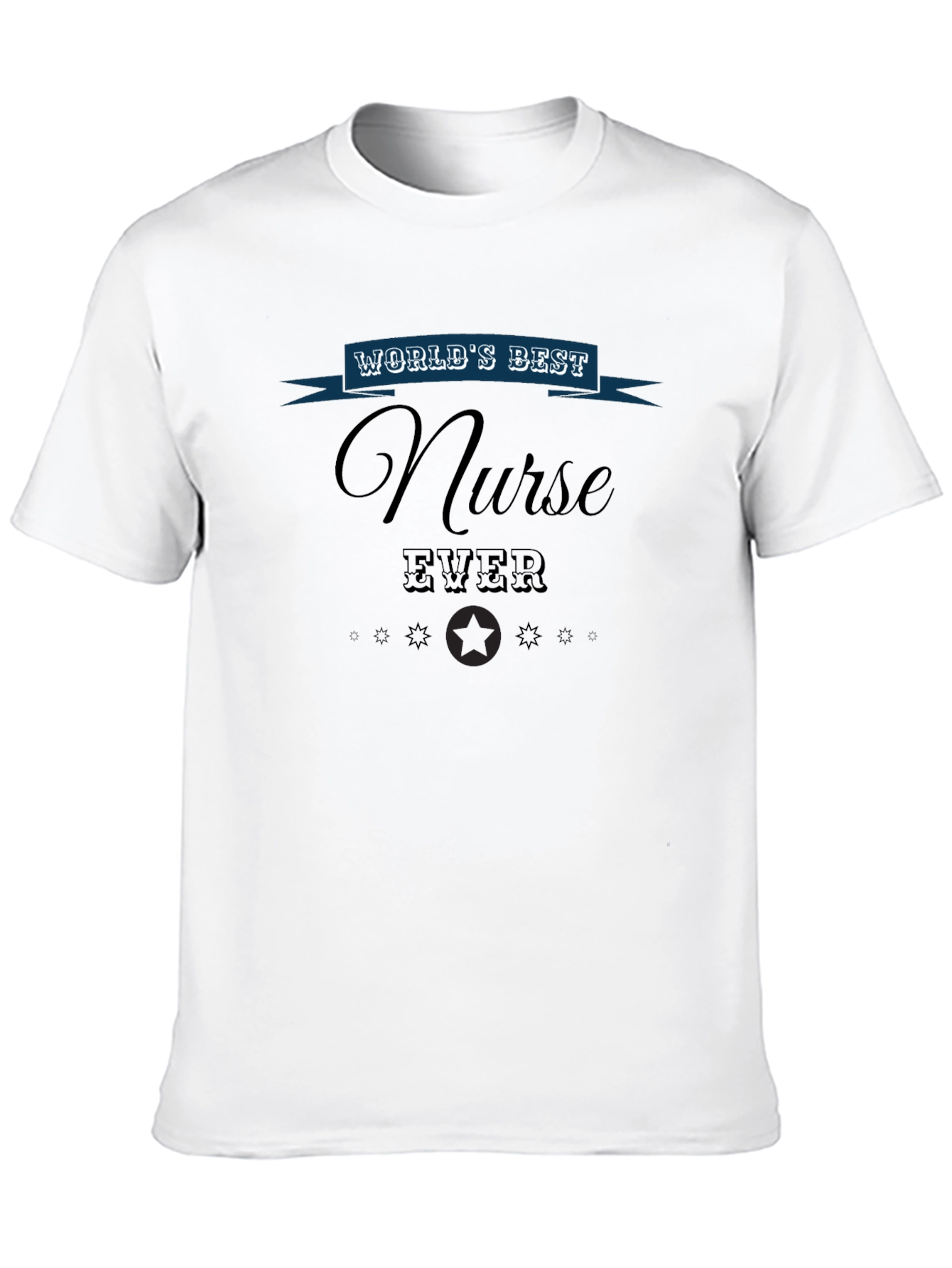 Worlds Best Nurse Ever Graphic Tee - Black