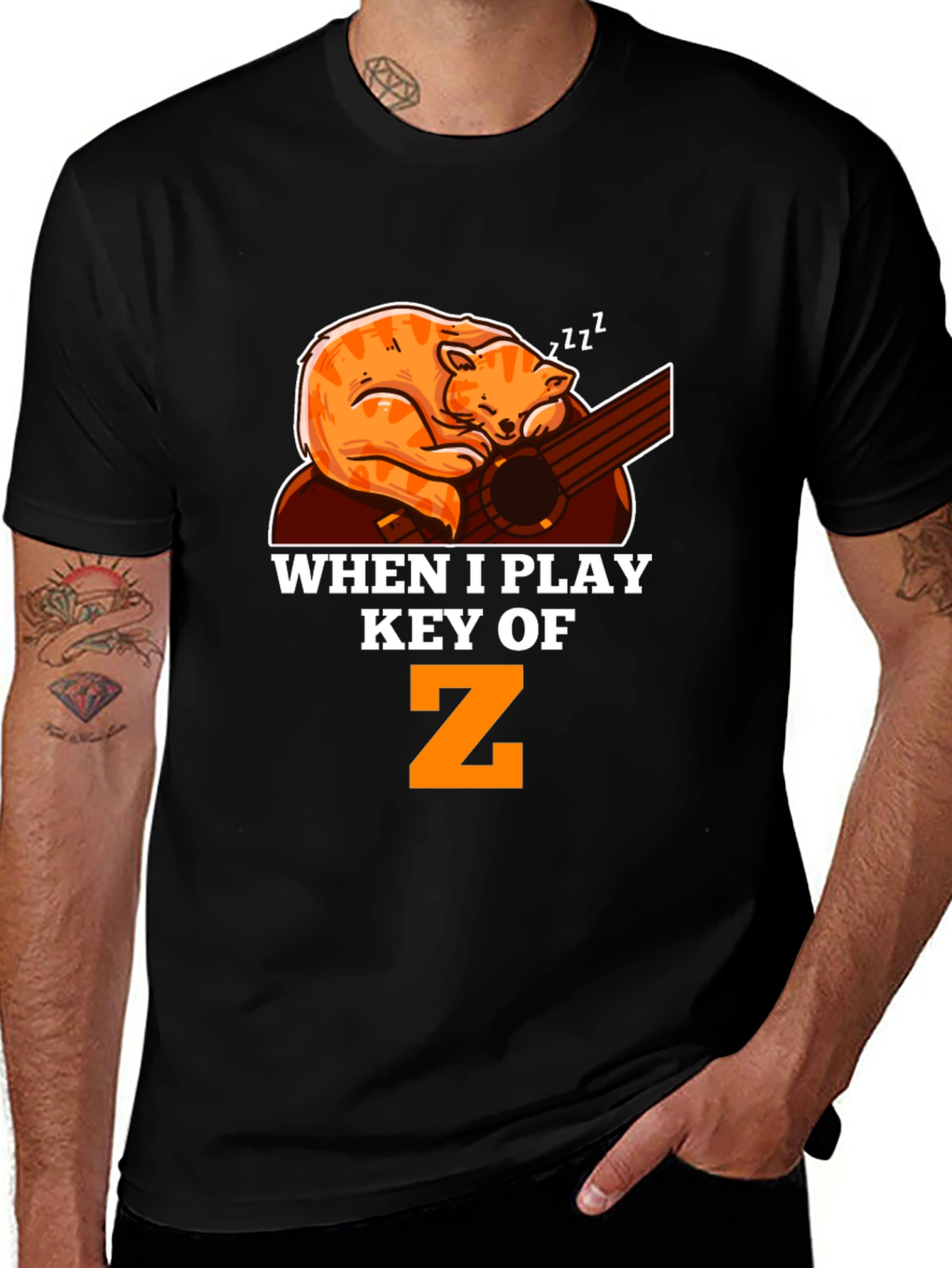 Cat Nap Guitar T-Shirt