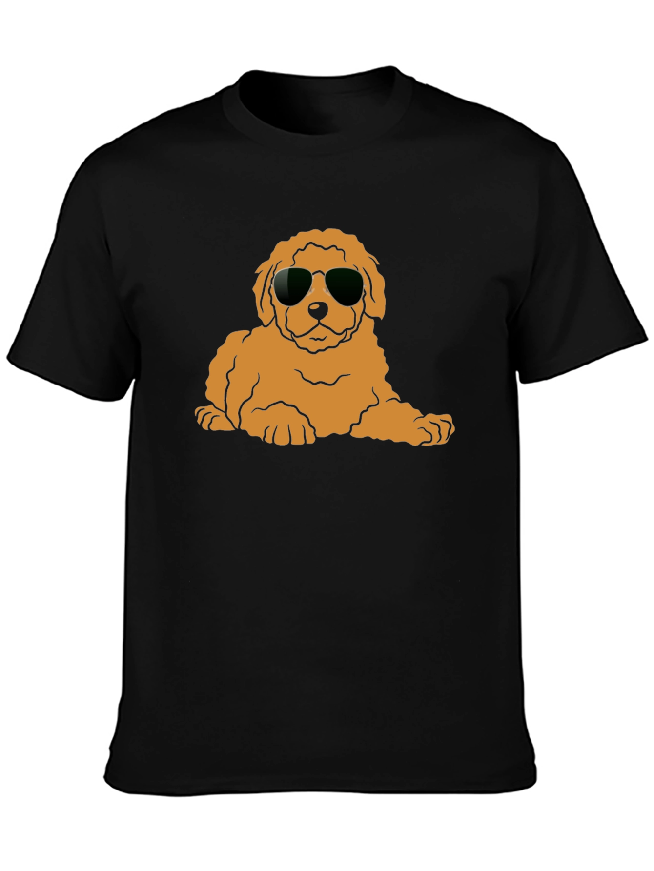 Cool Dog T-Shirt - Black Cotton Blend