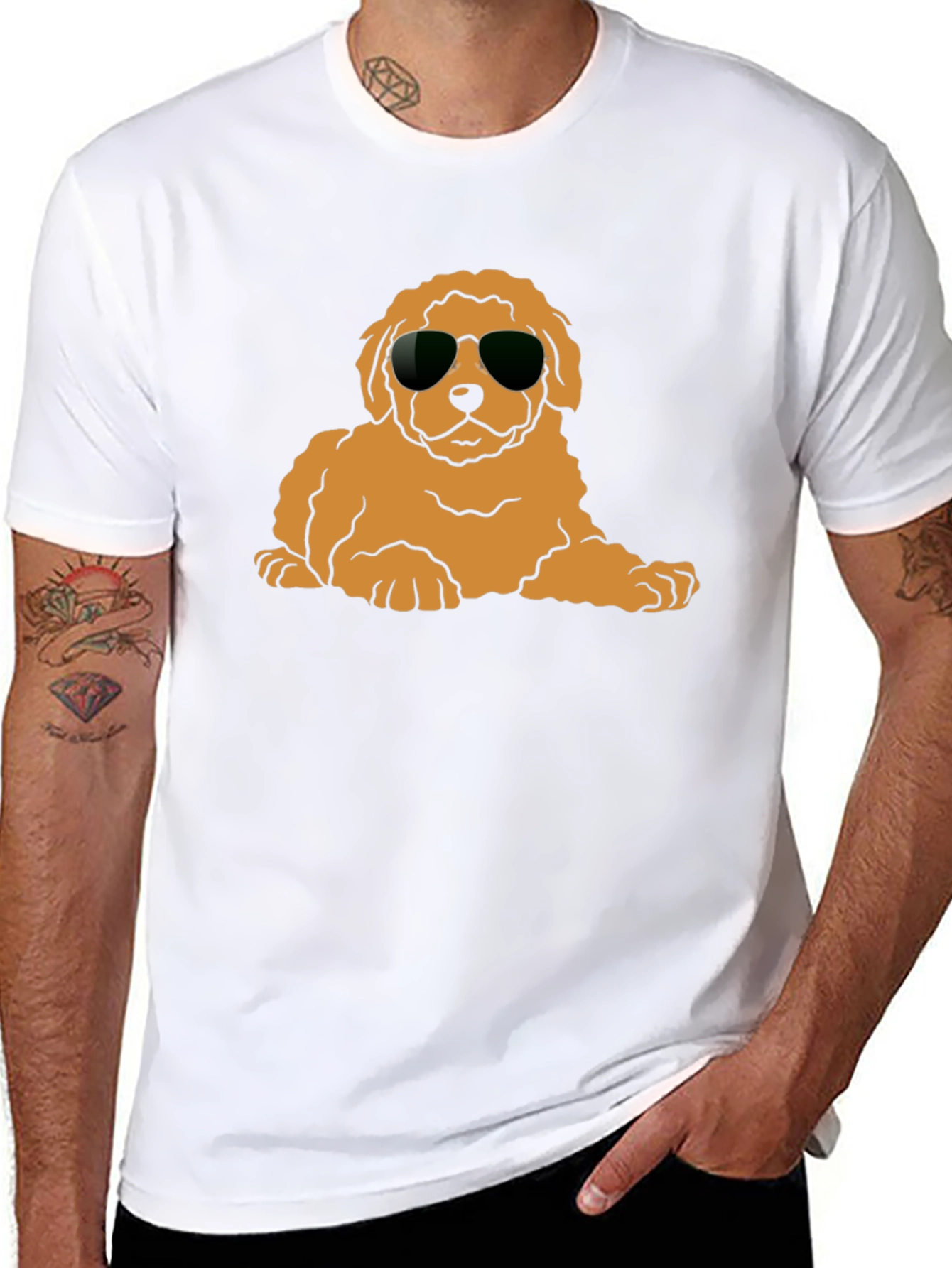 Cool Dog T-Shirt - Black Cotton Blend