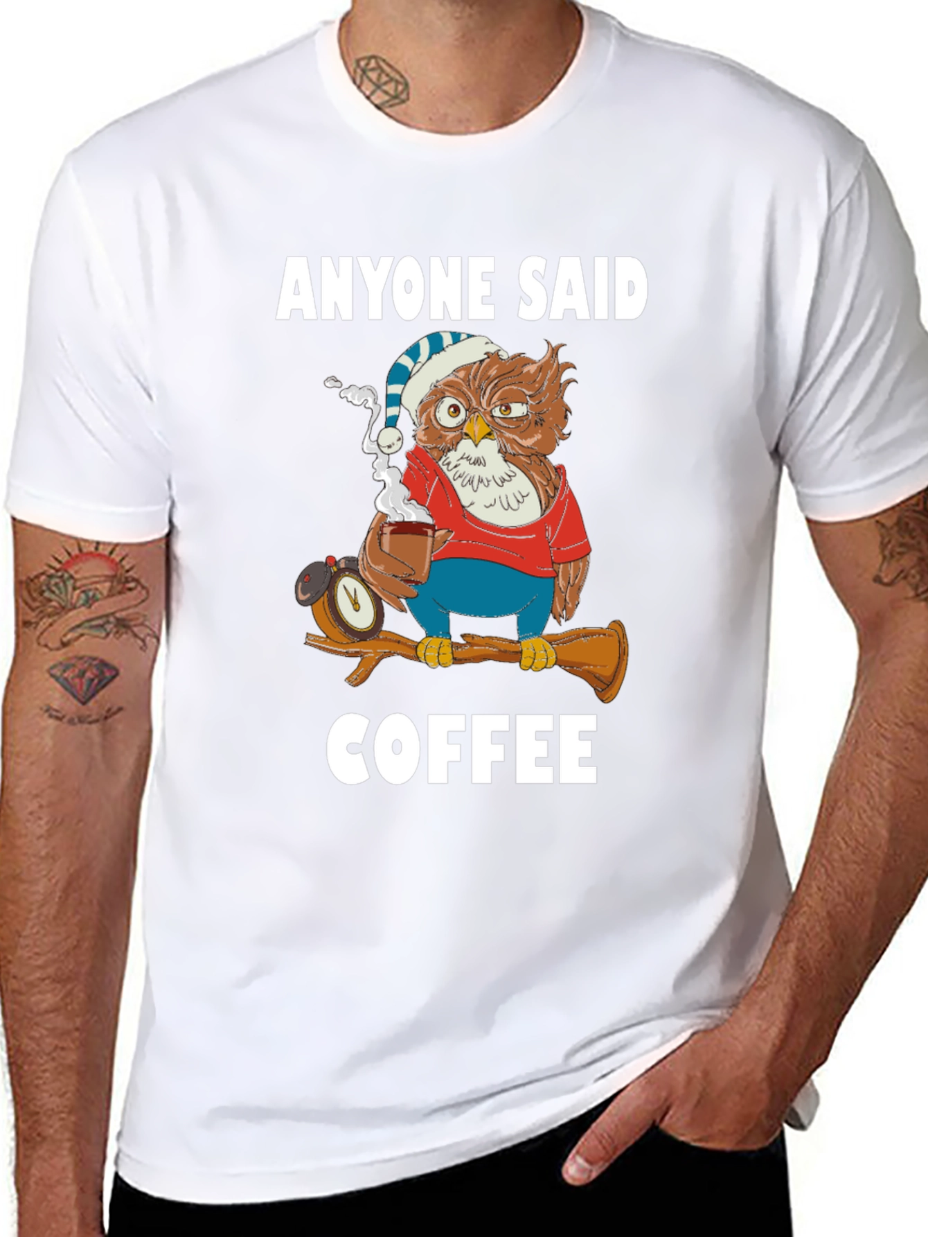 Anyone Said Coffee Owl T-Shirt