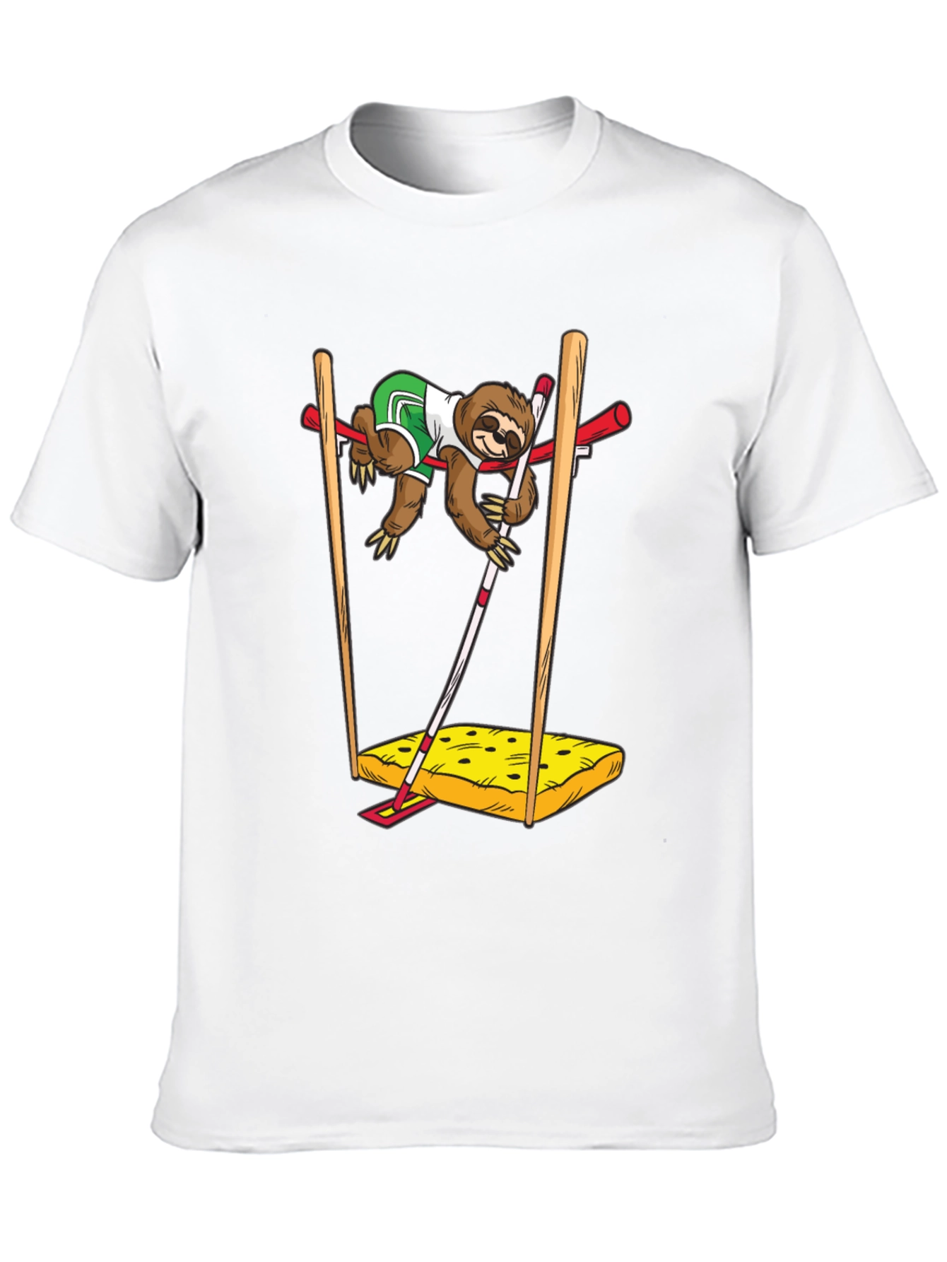 Sloth Pole Vault T-Shirt - Funny Sport Tee