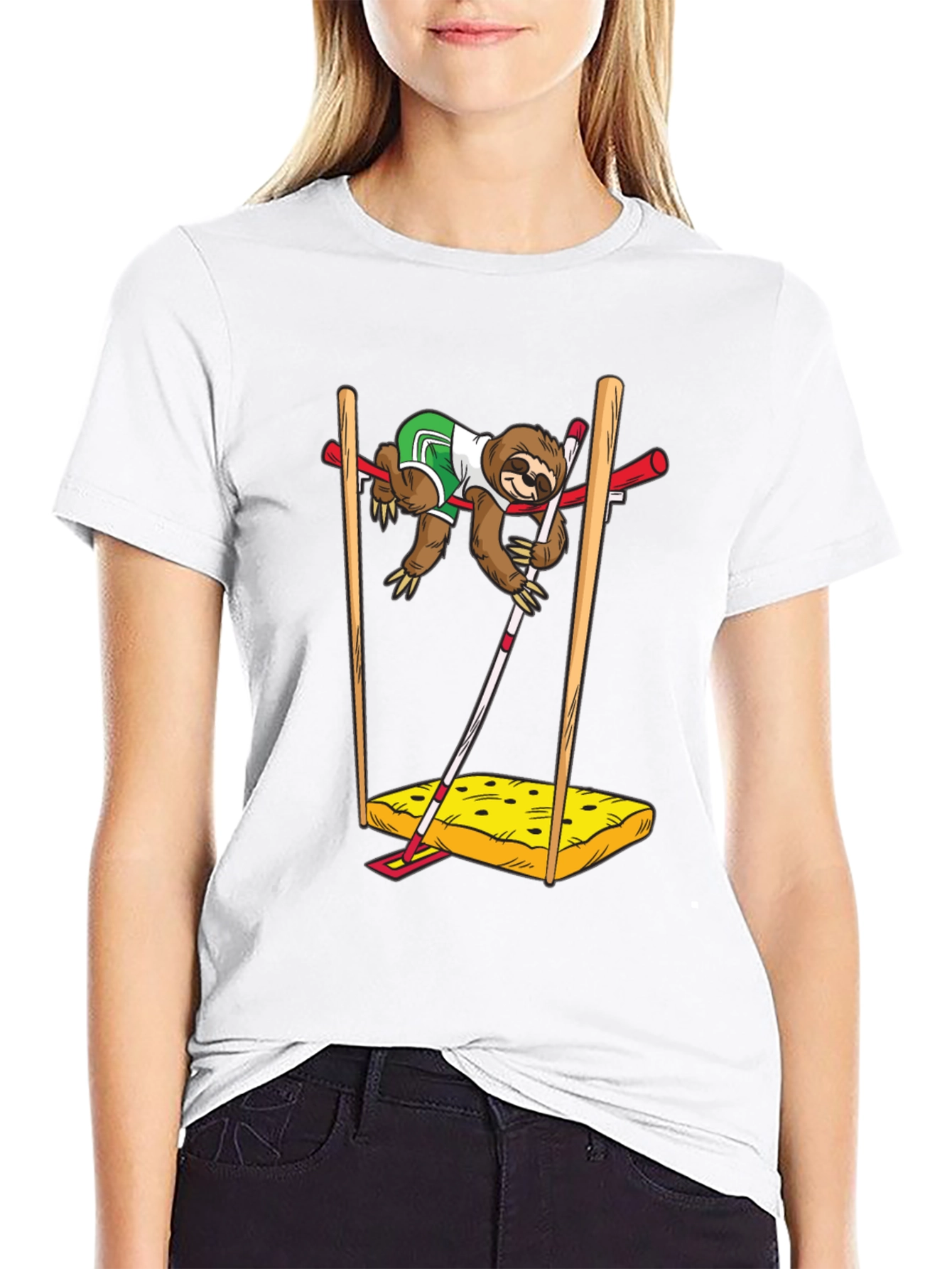 Sloth Pole Vault T-Shirt - Funny Sport Tee