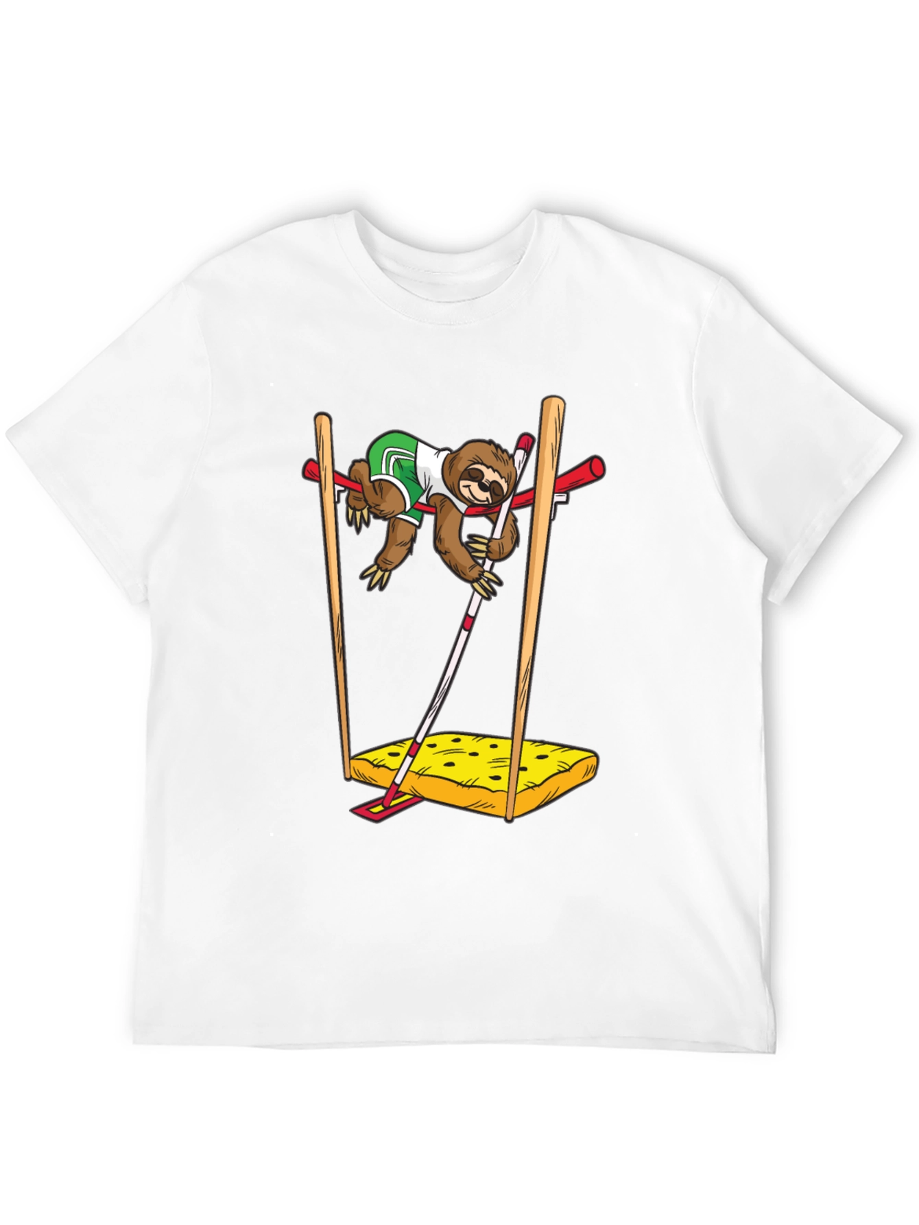 Sloth Pole Vault T-Shirt - Funny Sport Tee