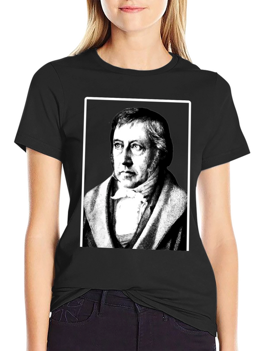 Hegel Portrait T-Shirt - Black Graphic Tee