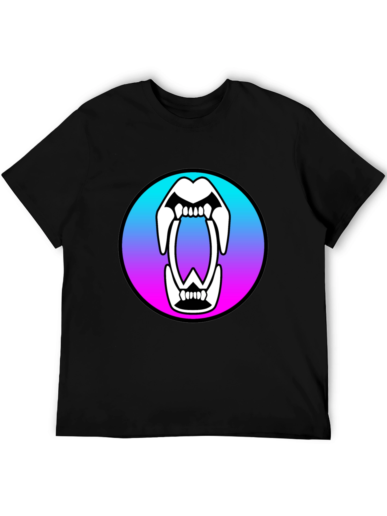 Monster Mouth Graphic T-Shirt - Black