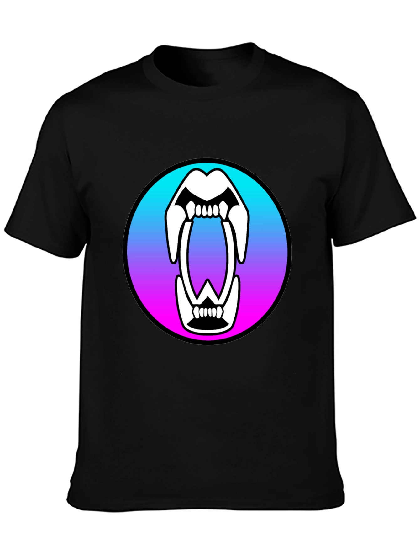 Monster Mouth Graphic T-Shirt - Black