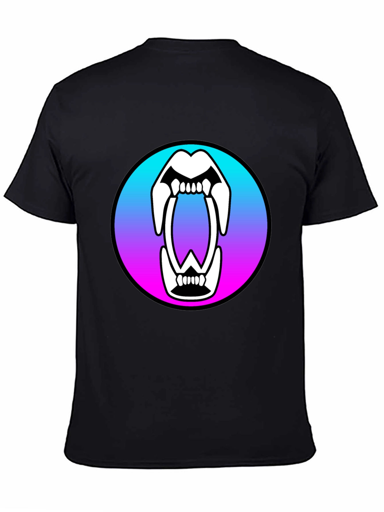 Monster Mouth Graphic T-Shirt - Black