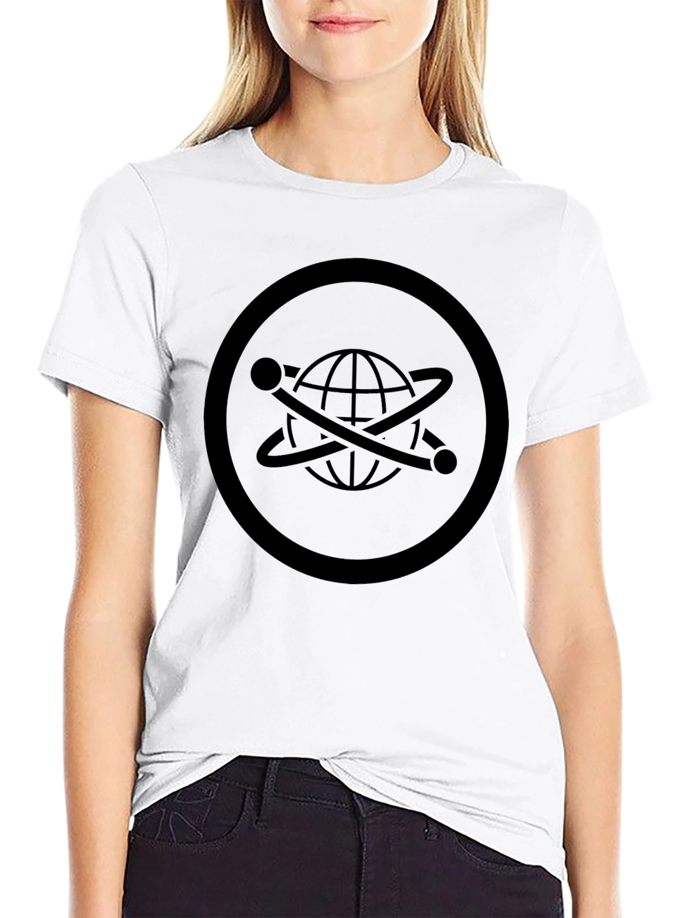 Atom Symbol Black T-Shirt