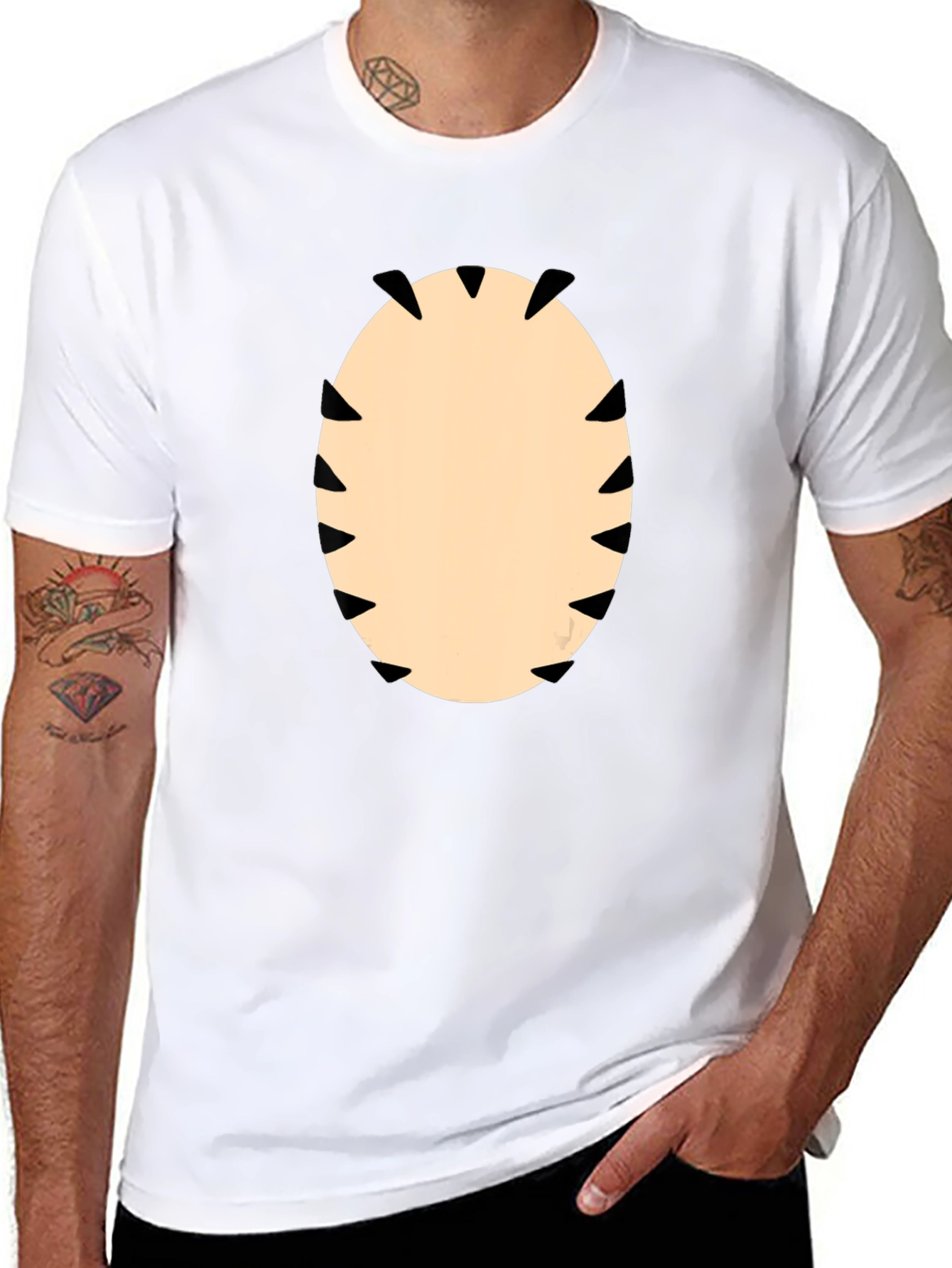 Funny Monster Mouth Graphic T-Shirt - Black Tee
