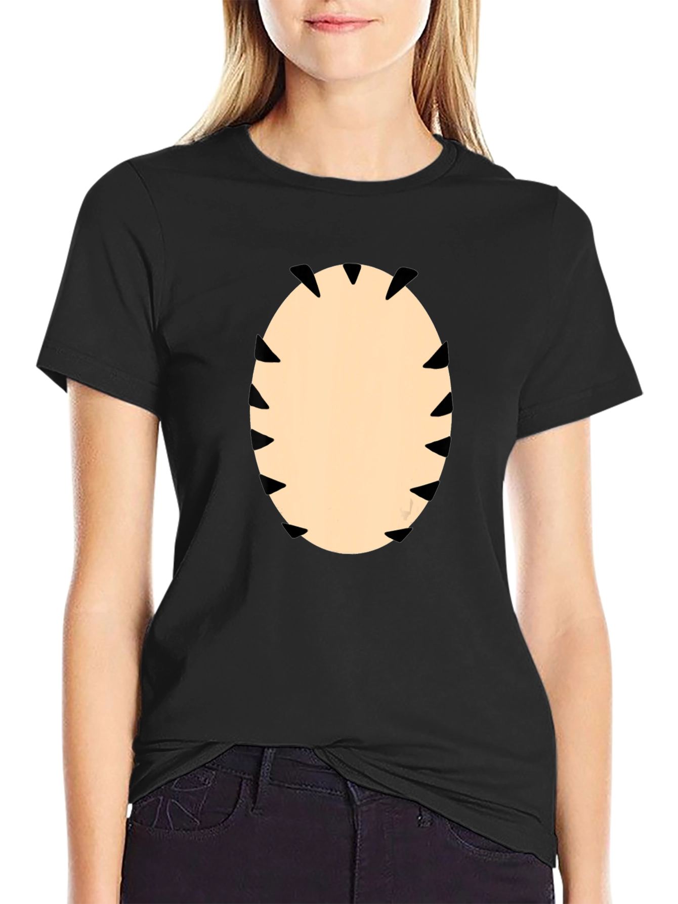 Funny Monster Mouth Graphic T-Shirt - Black Tee