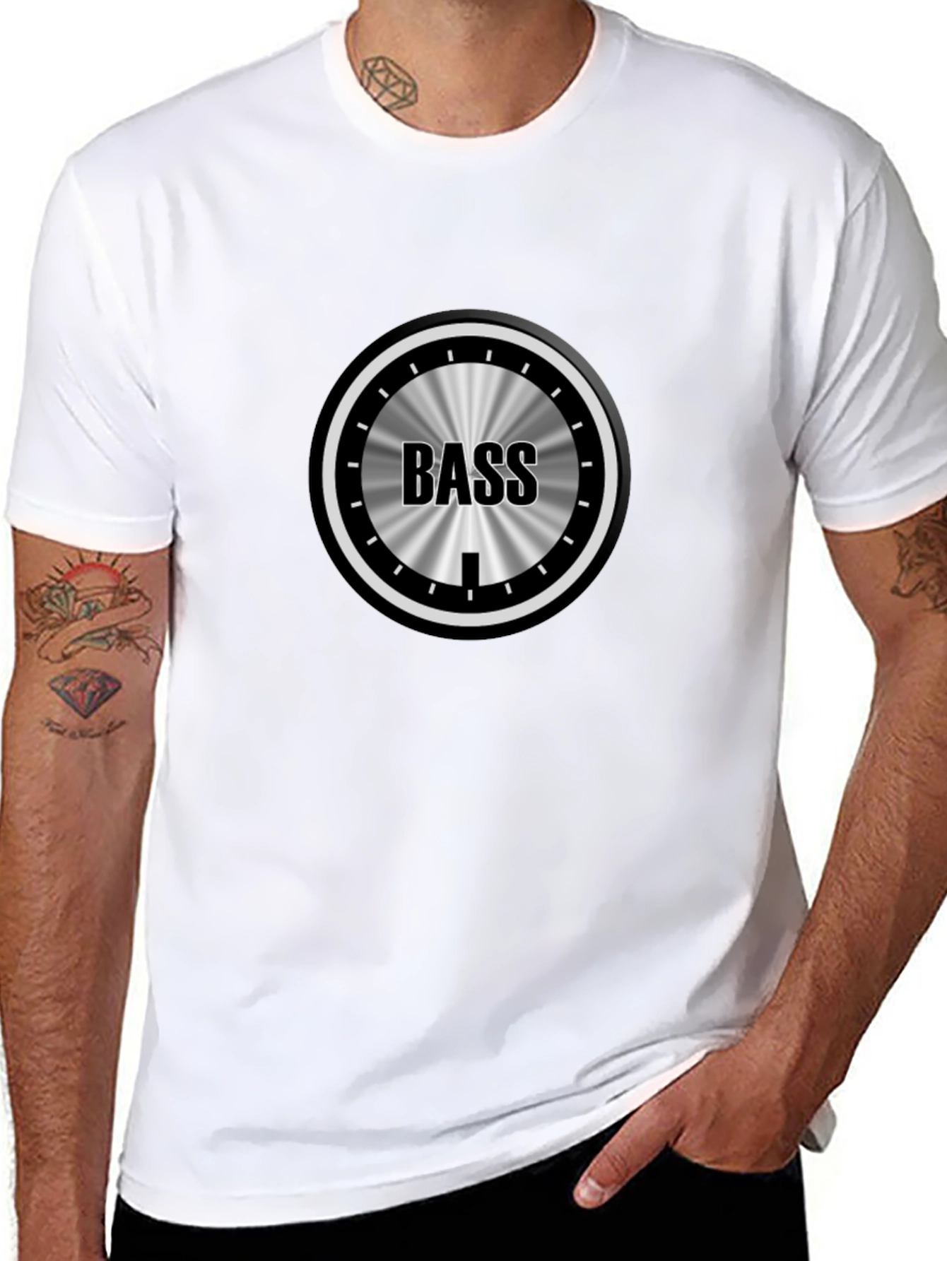 Bass Knob Graphic Black T-Shirt