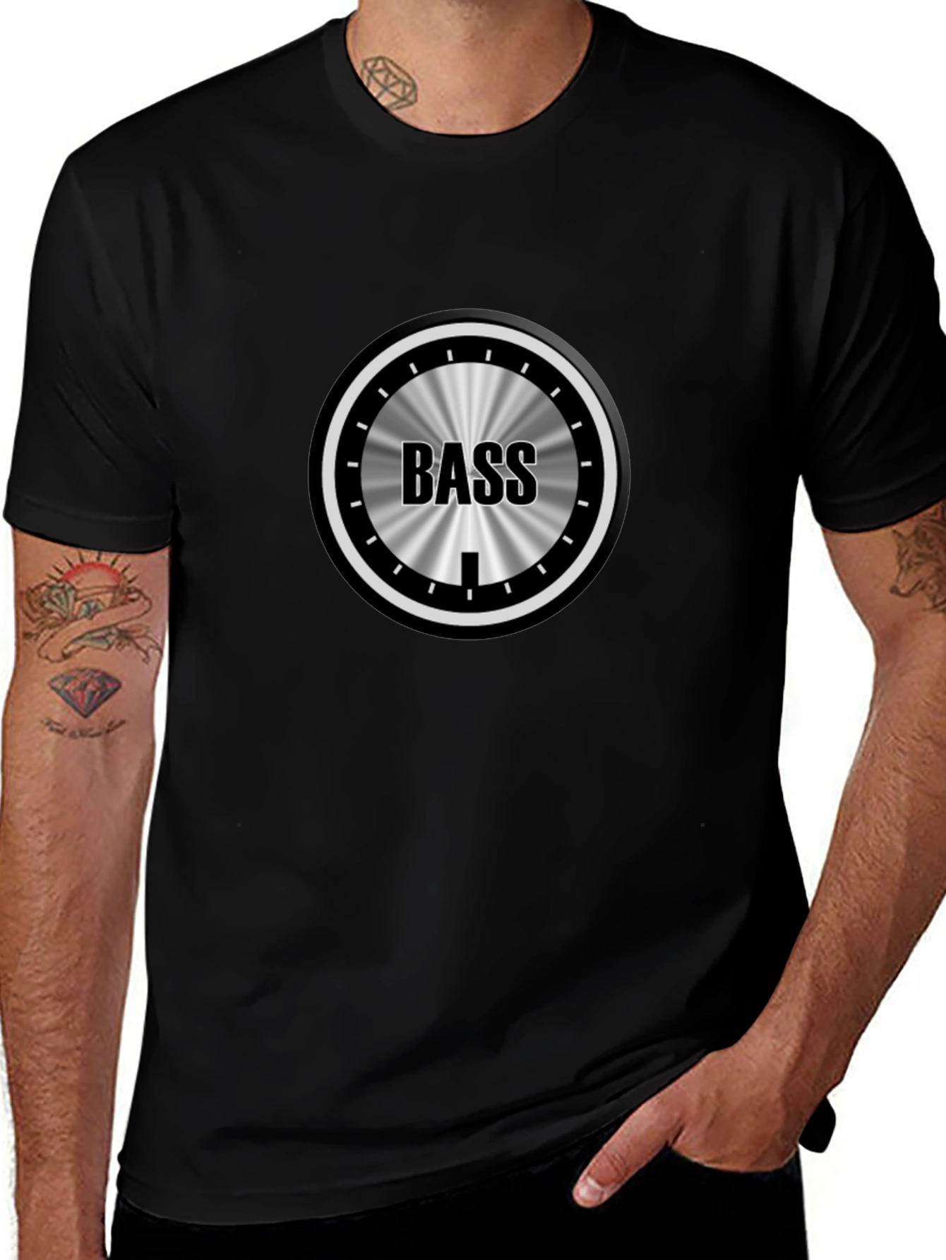 Bass Knob Graphic Black T-Shirt