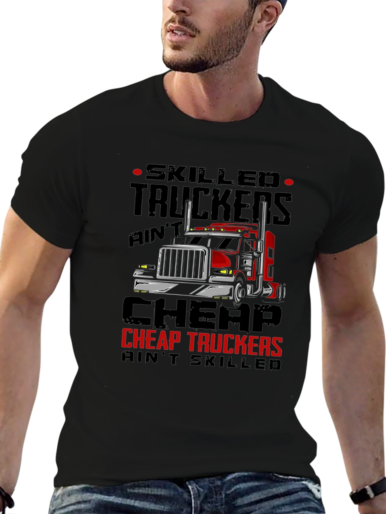 Skilled Truckers Graphic Tee - Black