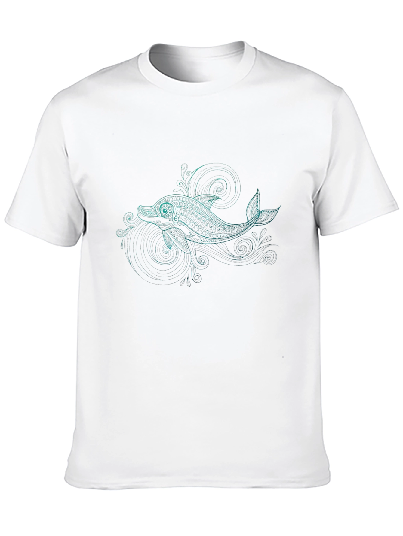 Dolphin Graphic Black T-Shirt - Stylish Casual Comfort